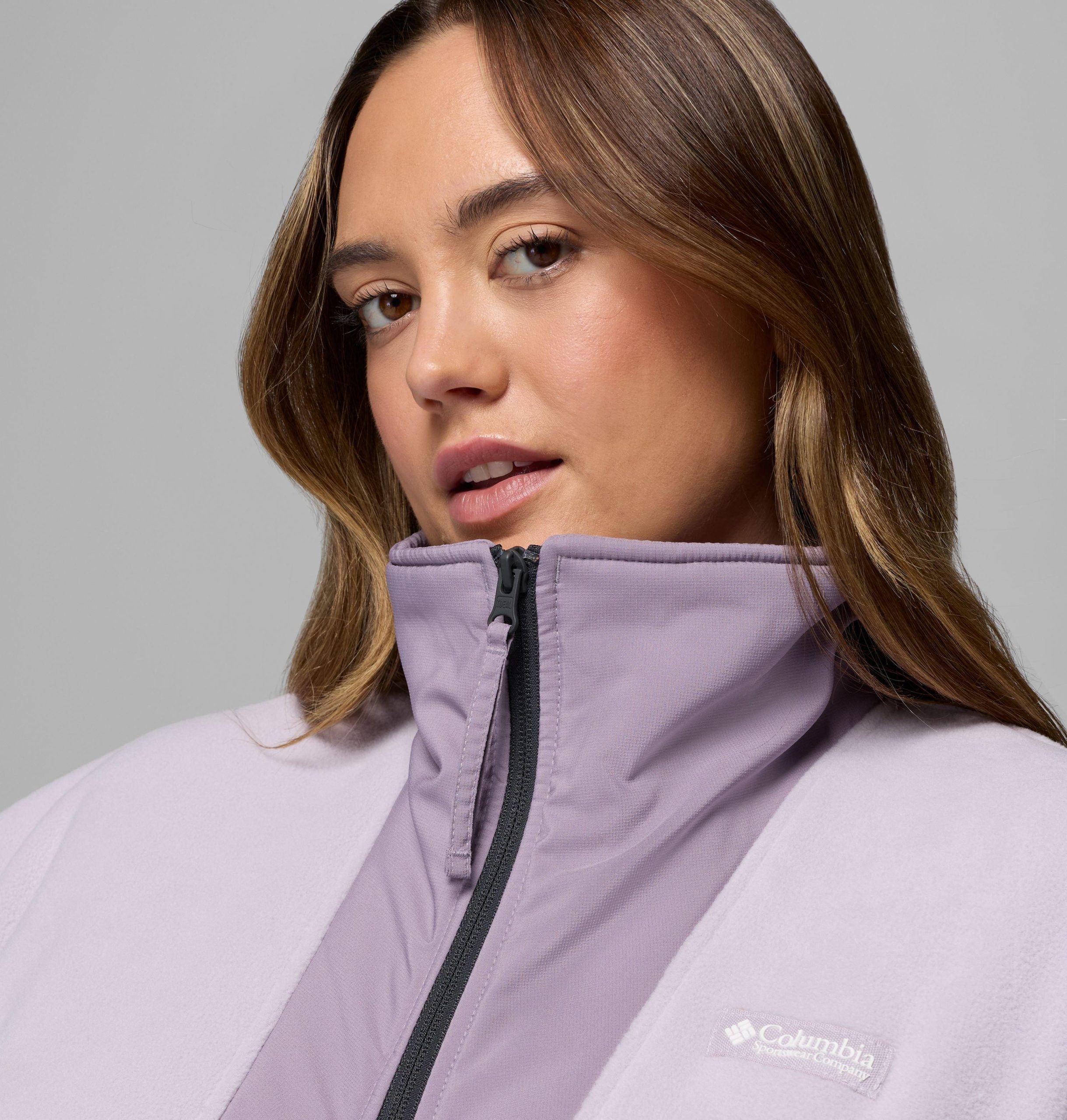 dames sequoia grove fleece met volledige ritssluiting - plus size