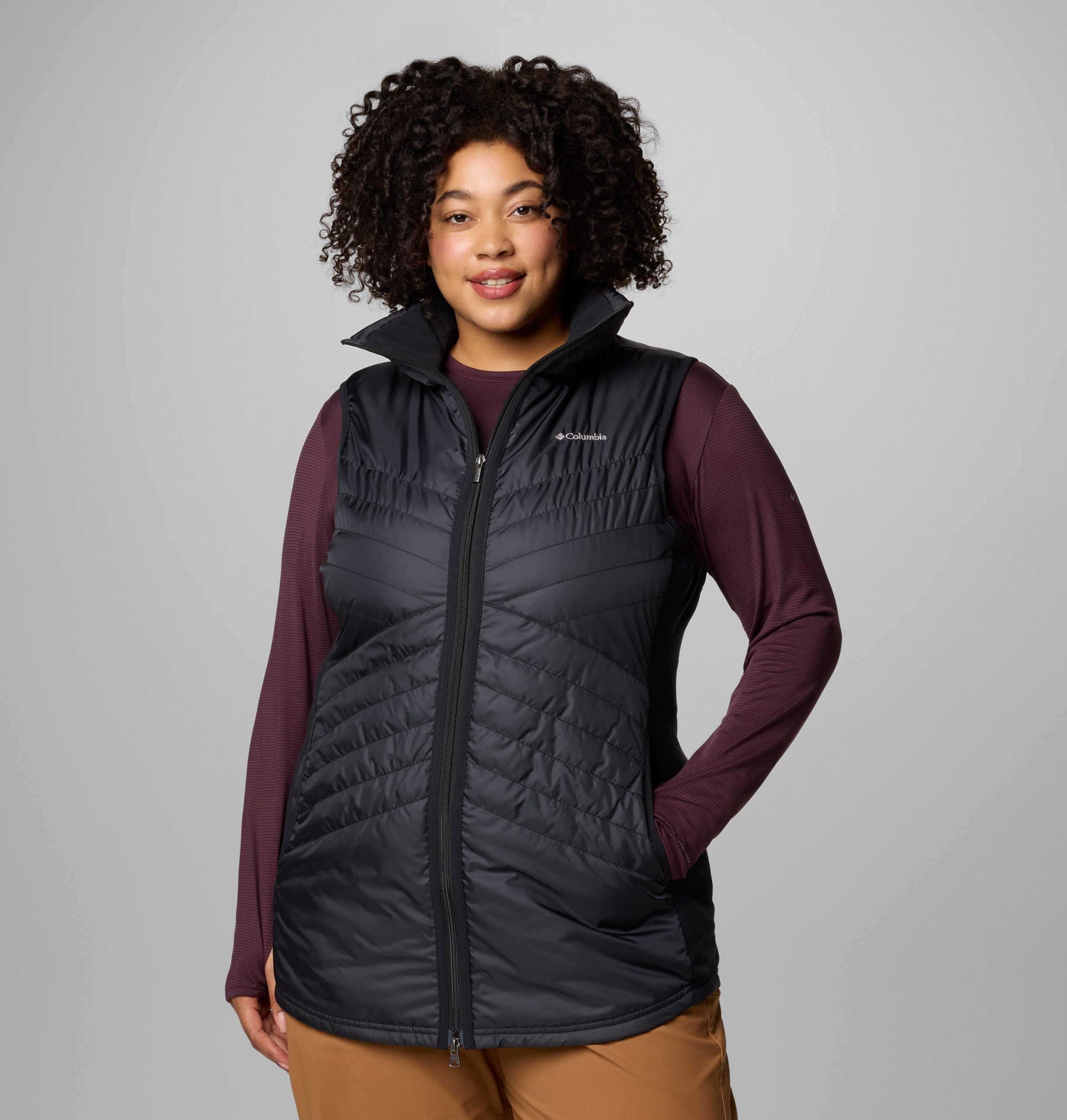 dames mix it around lange vest ii - plus size