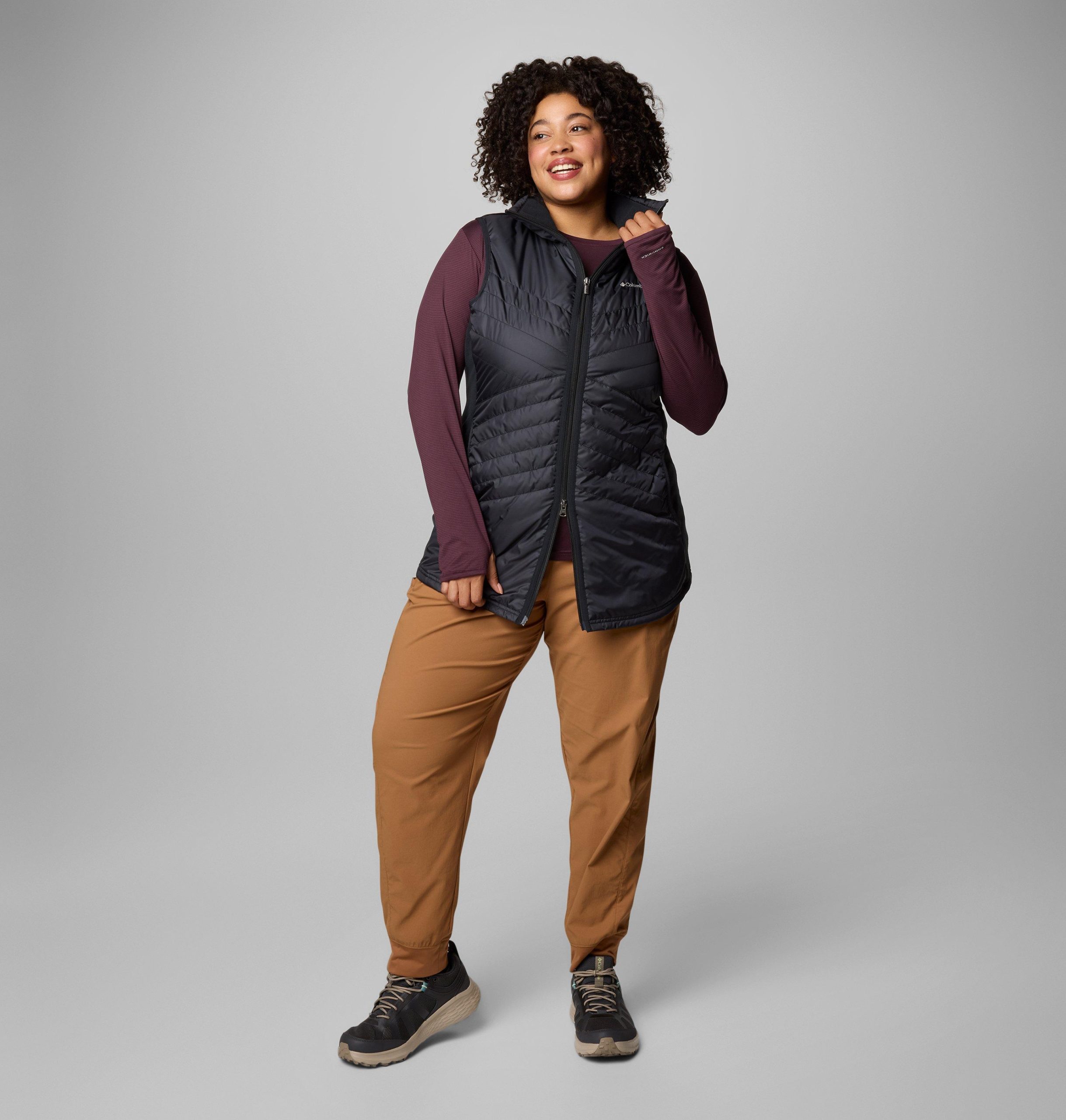 dames mix it around lange vest ii - plus size