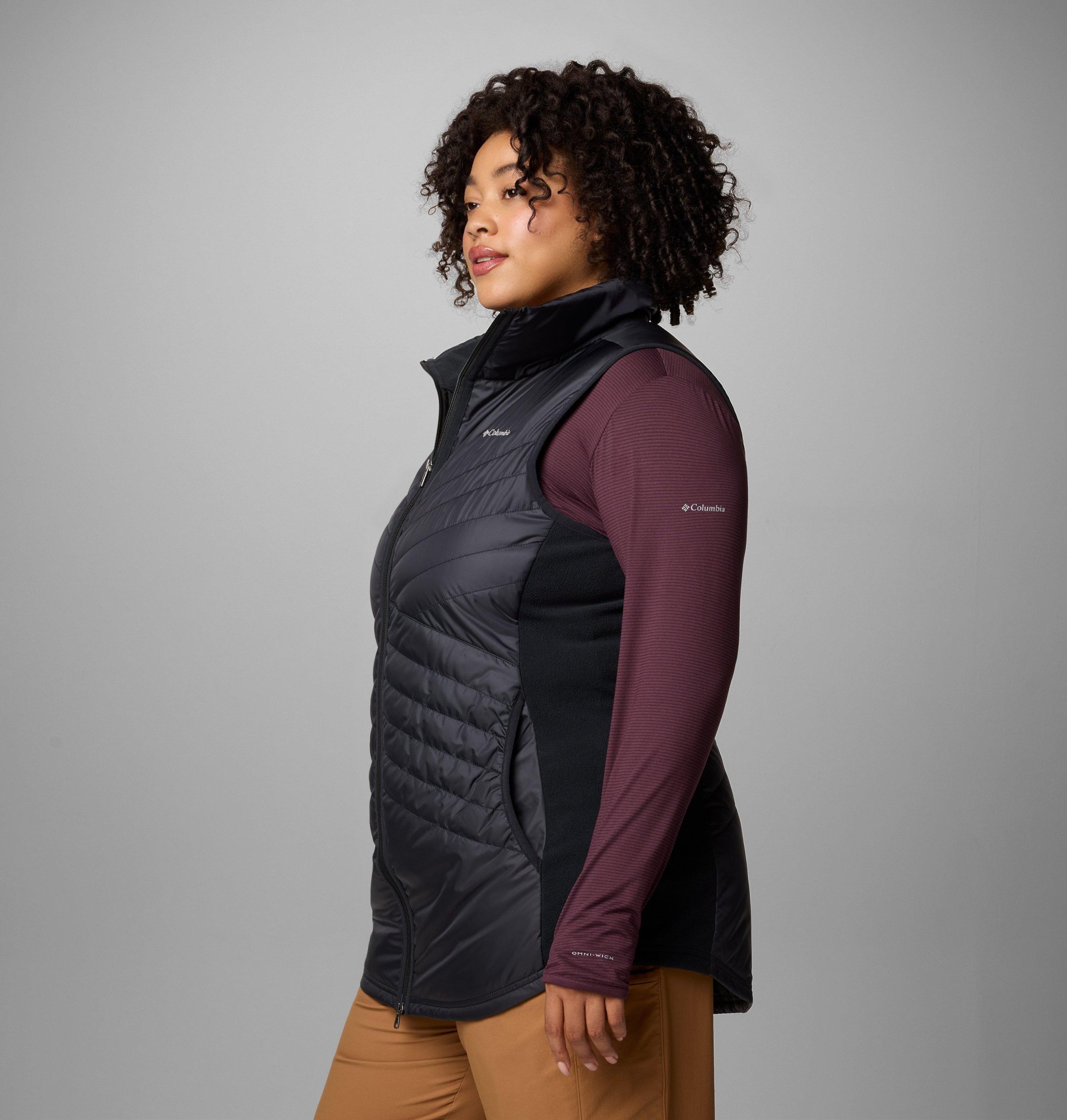 dames mix it around lange vest ii - plus size