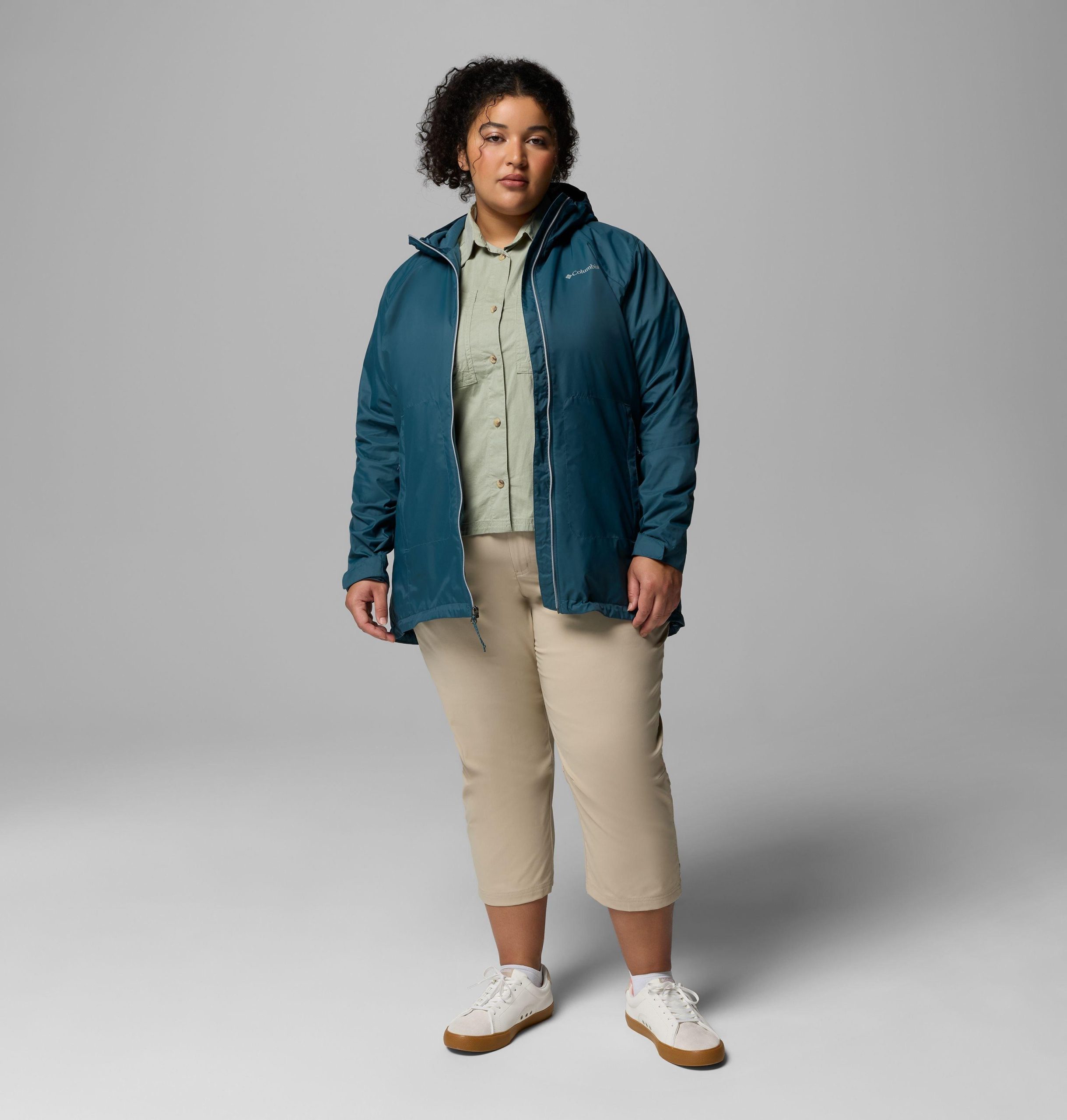 dames switchback ii gevoerde lange jas - plus size