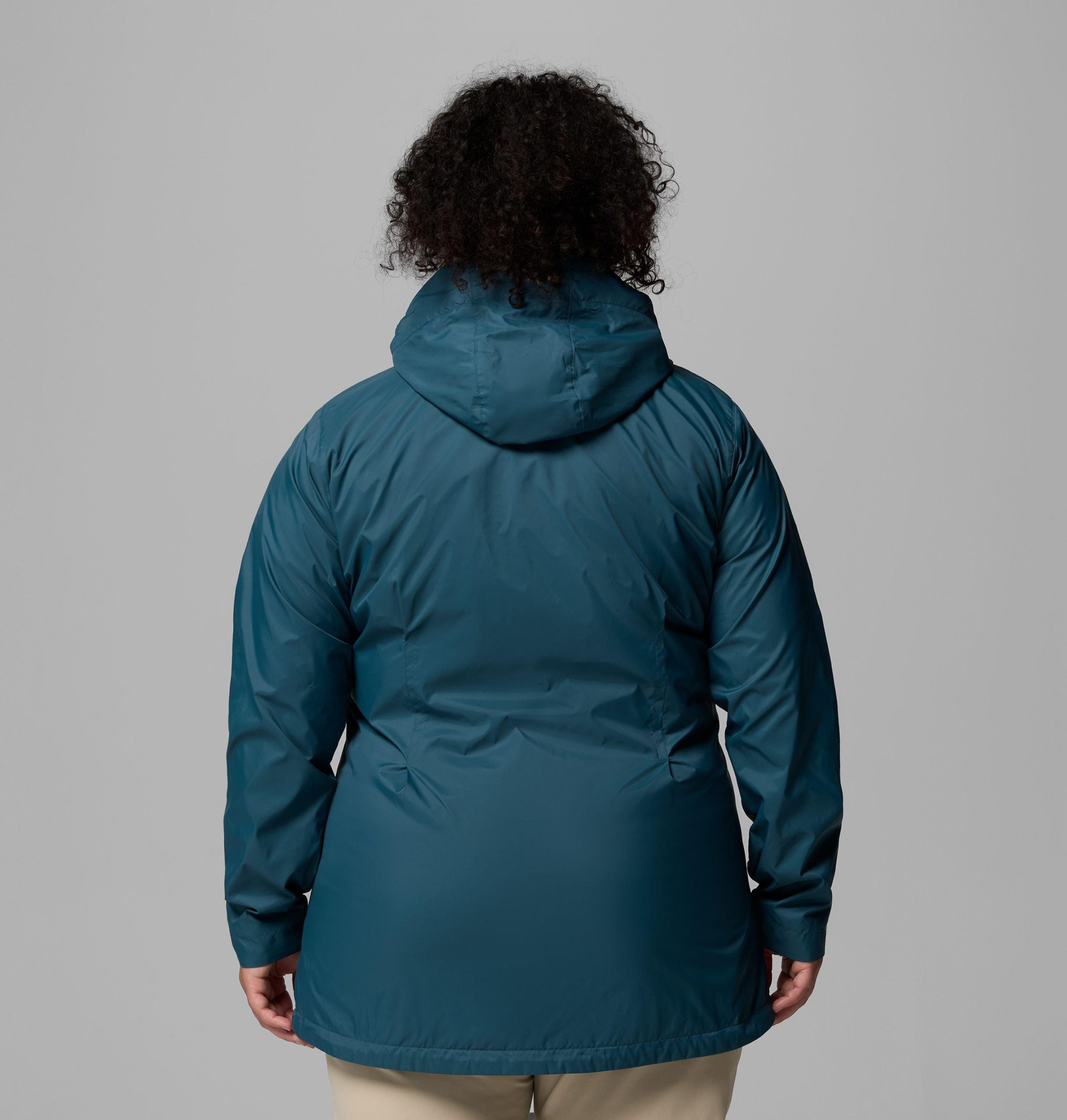 dames switchback ii gevoerde lange jas - plus size