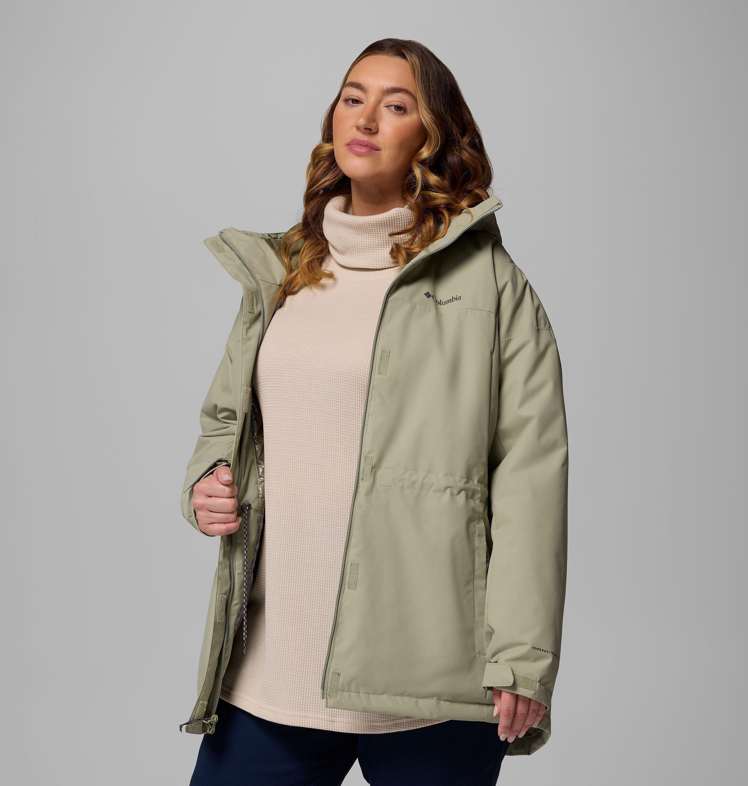 hikebound ii lange geïsoleerde damesjas - plus size
