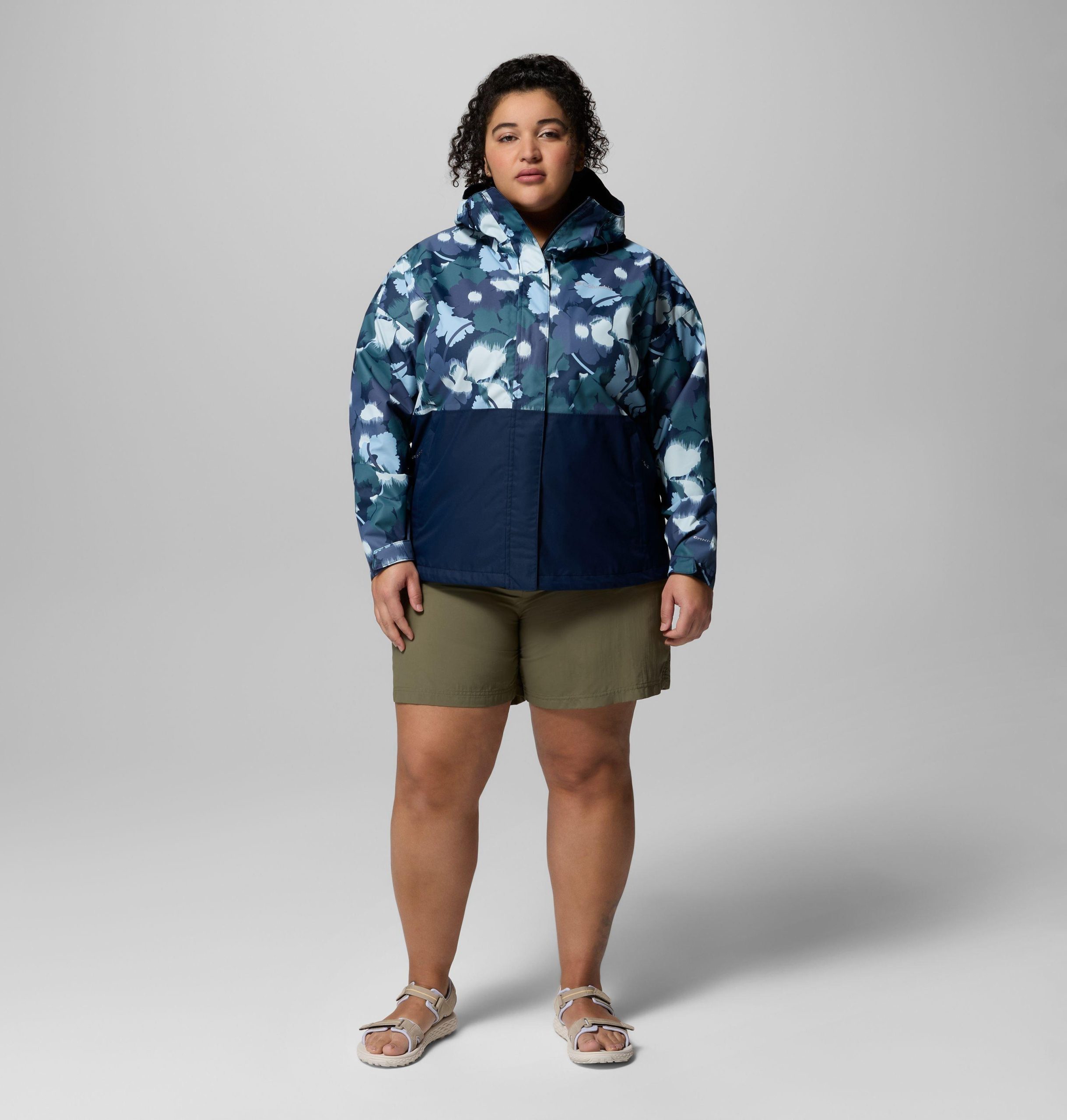 hikebound damesjas met print - plus size