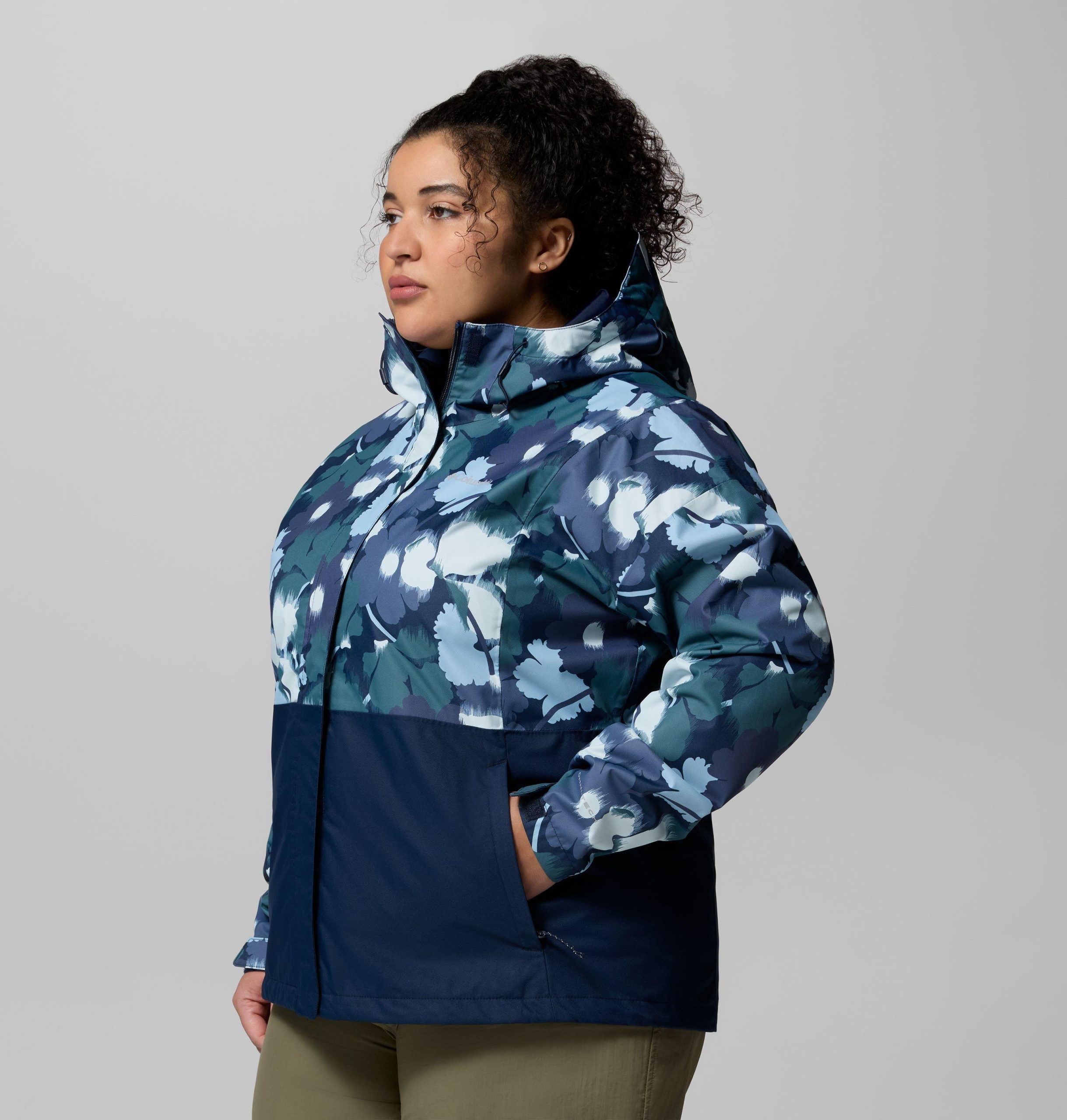 hikebound damesjas met print - plus size