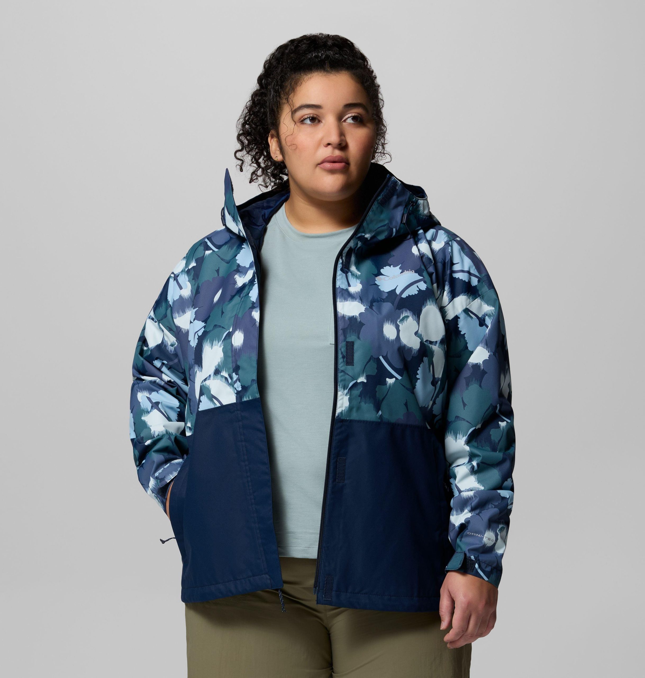 hikebound damesjas met print - plus size