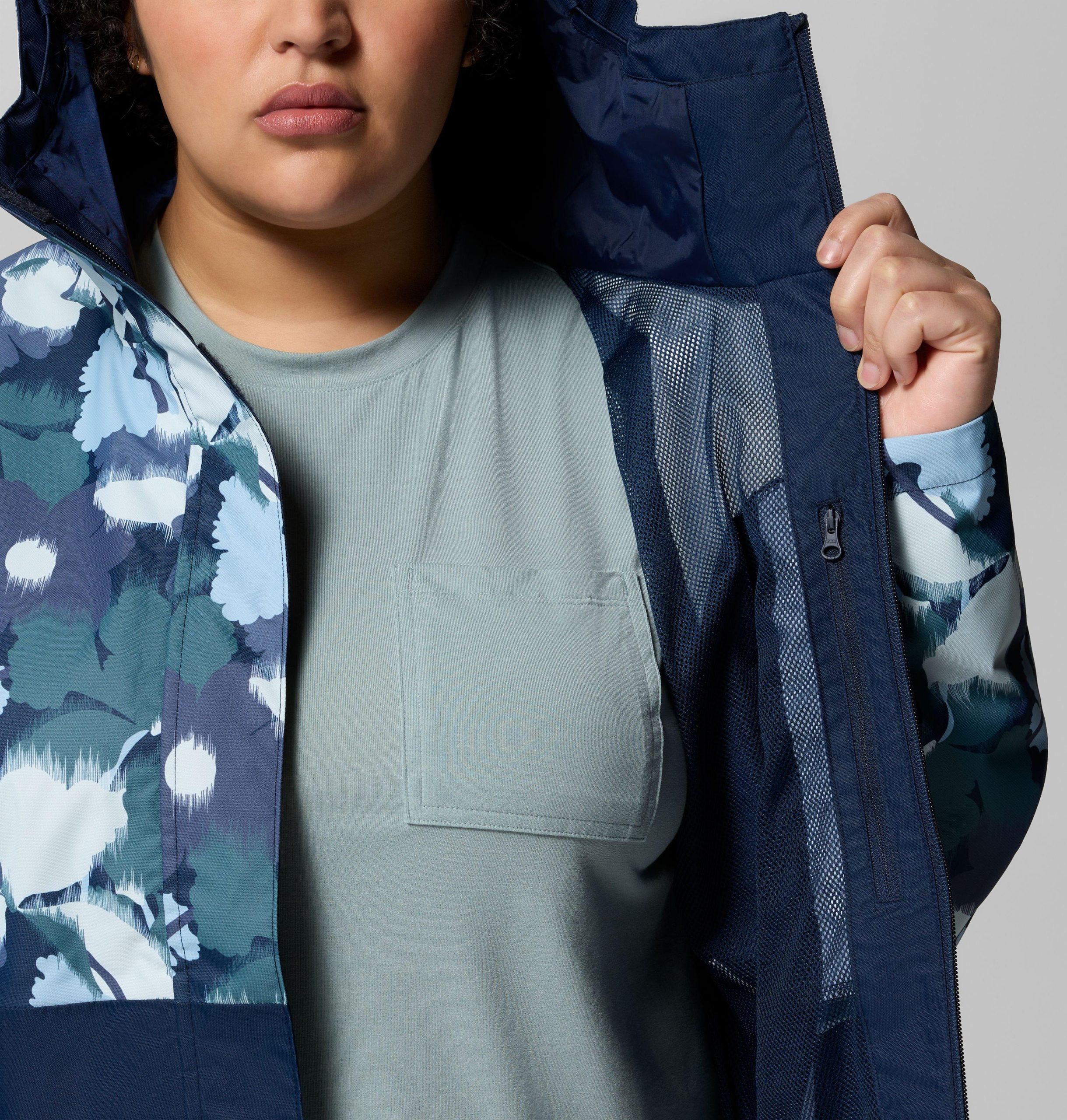 hikebound damesjas met print - plus size