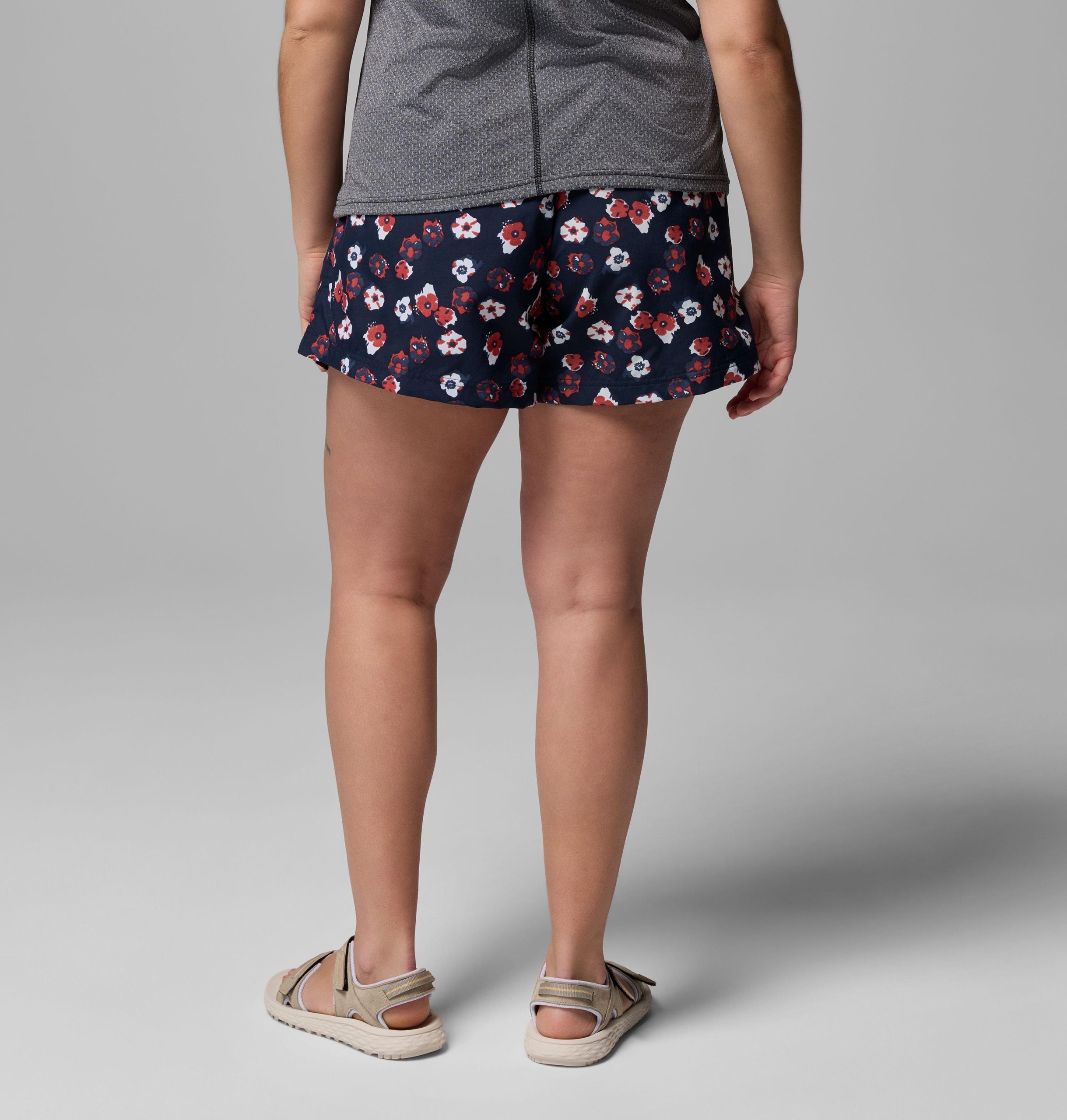 damesshorts met sandy river-print iii - plus size