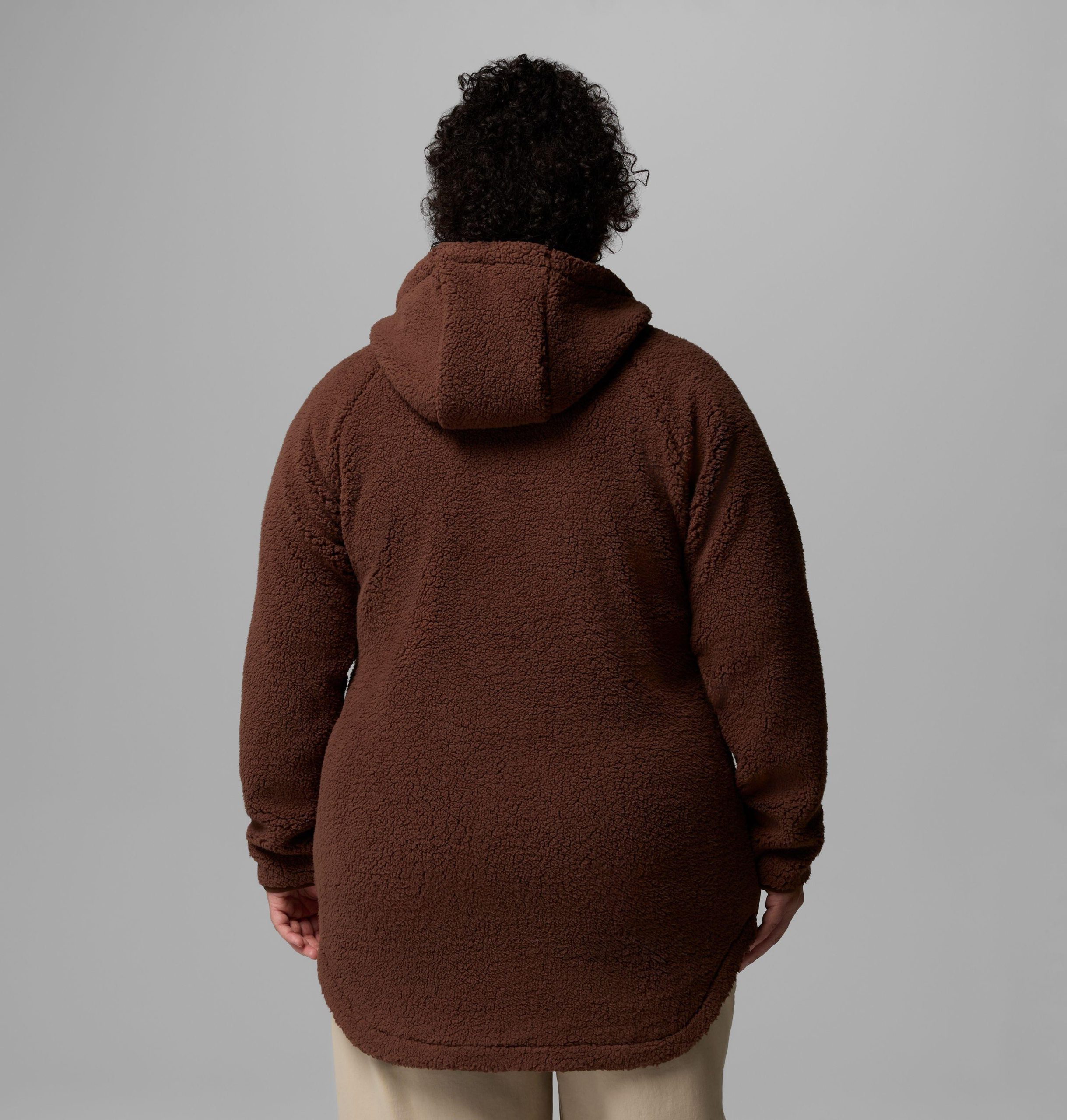 dames winter warme hoodie met volledige ritssluiting - plus size