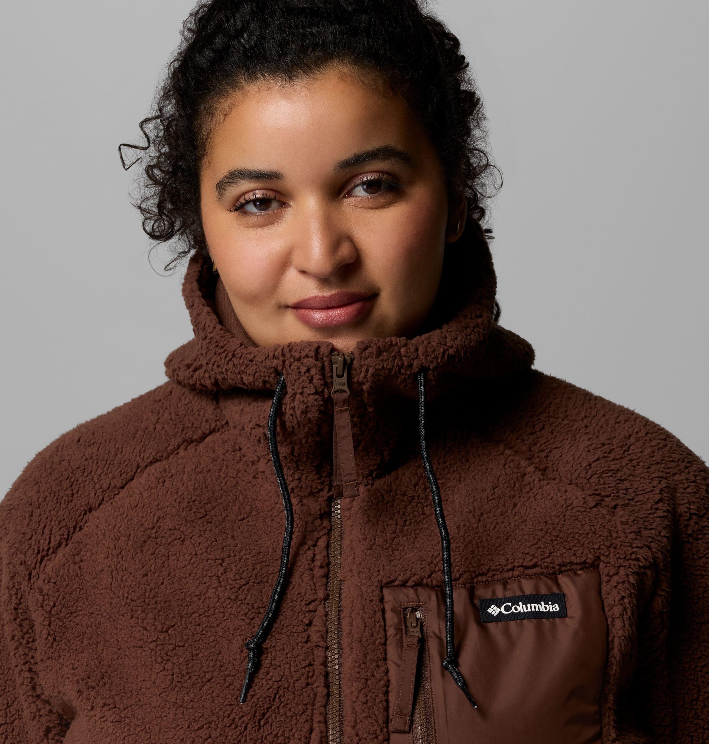 dames winter warme hoodie met volledige ritssluiting - plus size