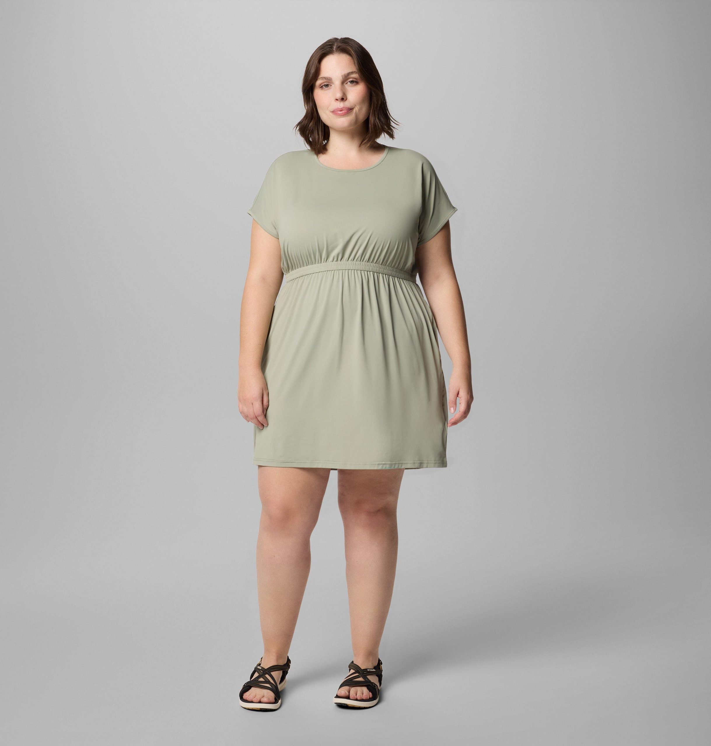 damesjurk chill river met korte mouwen - plus size