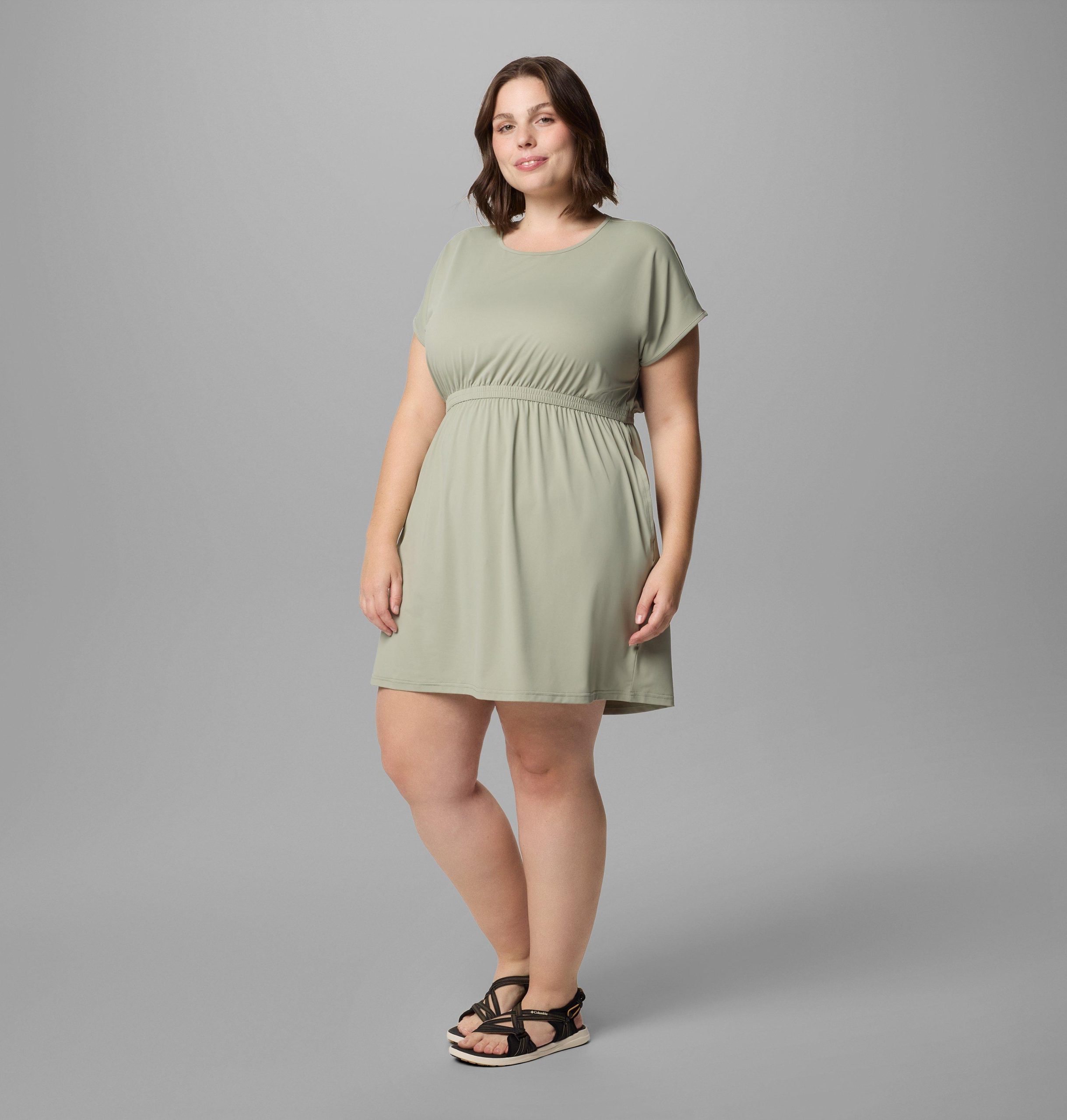 damesjurk chill river met korte mouwen - plus size