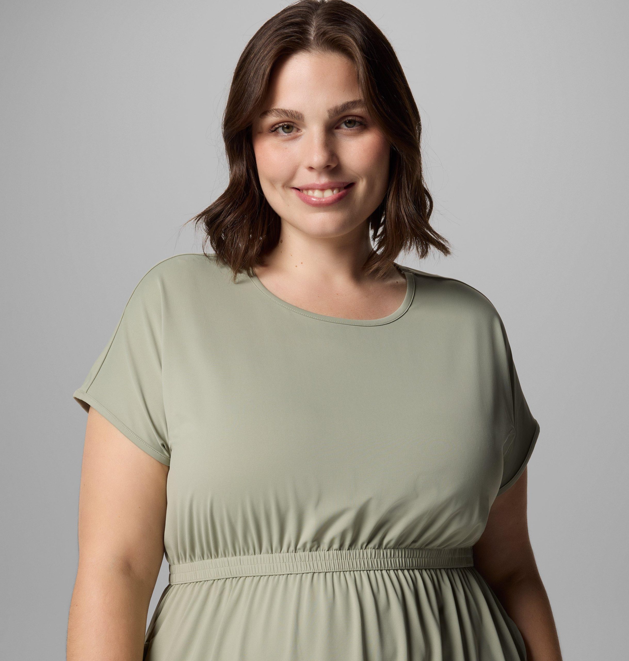 damesjurk chill river met korte mouwen - plus size