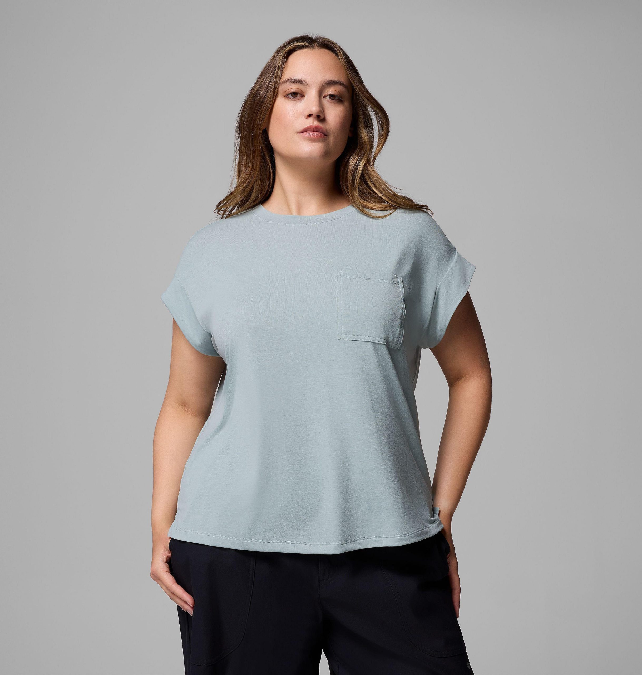 damesshirt met korte mouwen van daniela falls - plus size