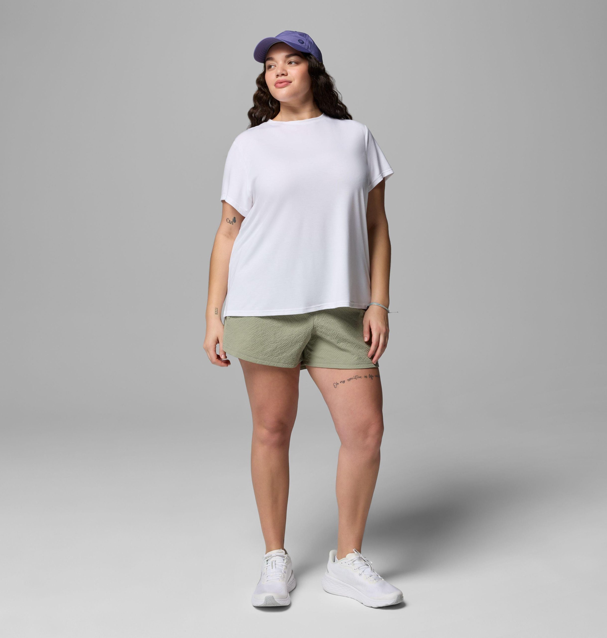 dames csc soft stretch t-shirt met korte mouwen - plus size