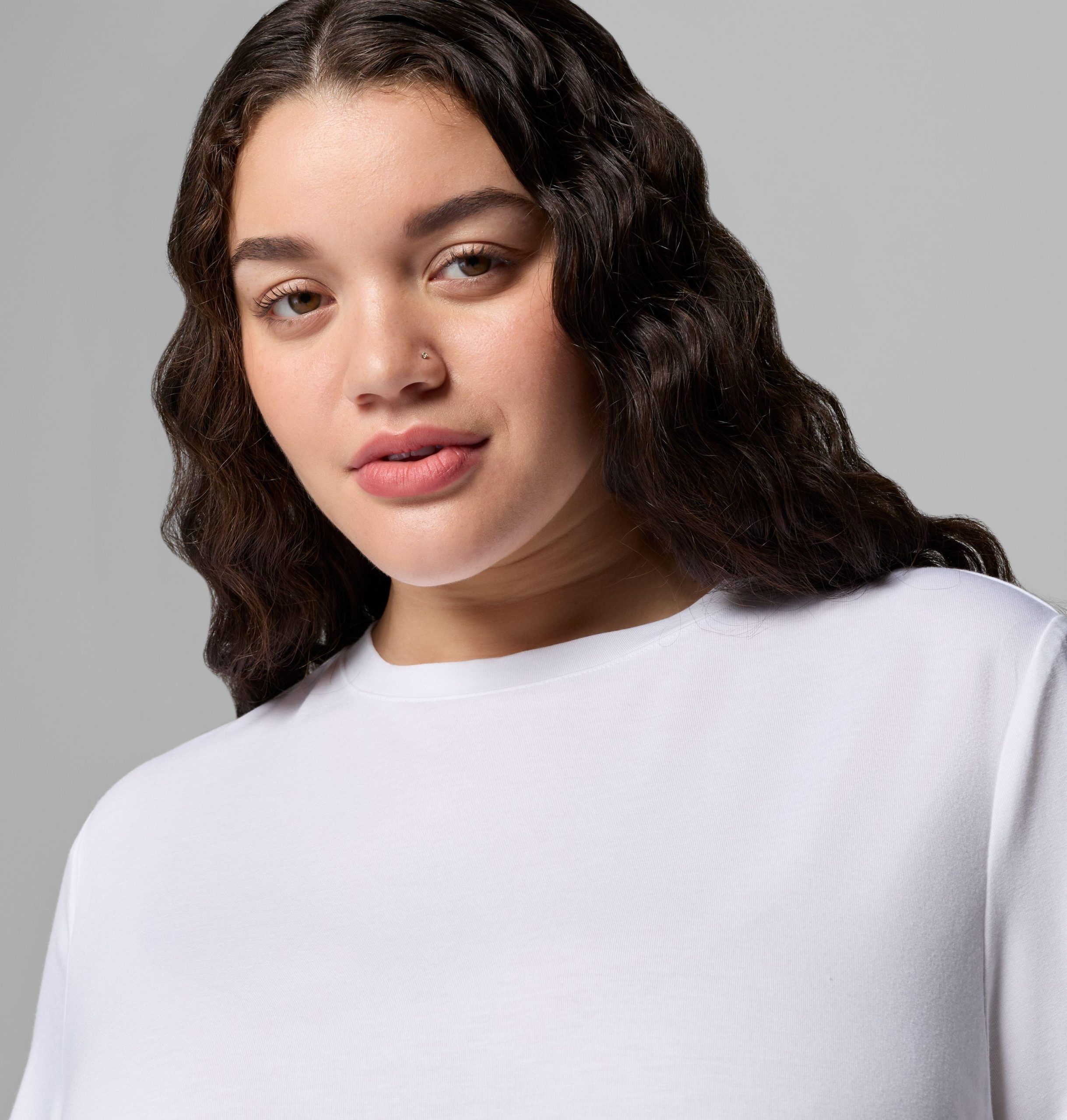 dames csc soft stretch t-shirt met korte mouwen - plus size