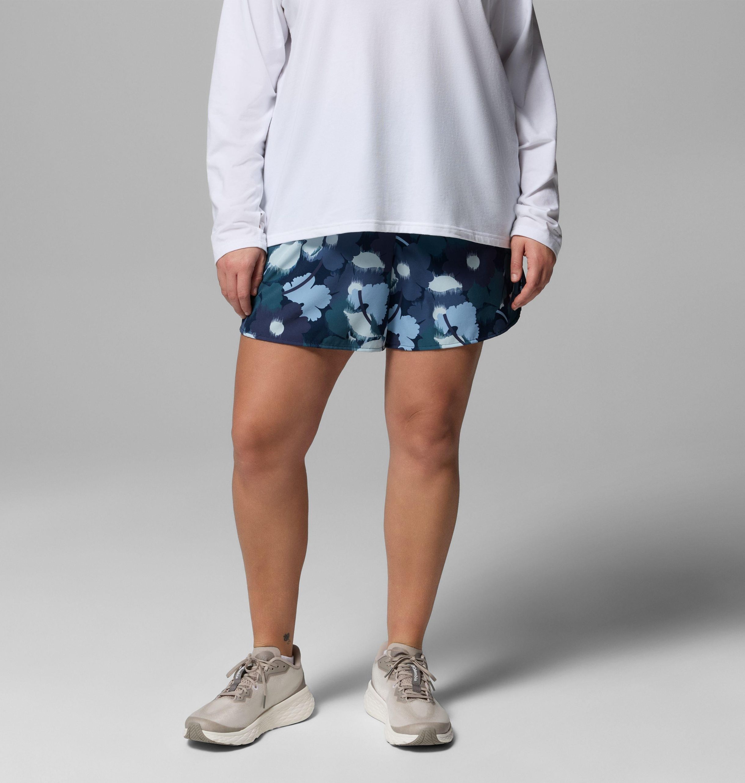 dames shorts met vital valley-print - plus size