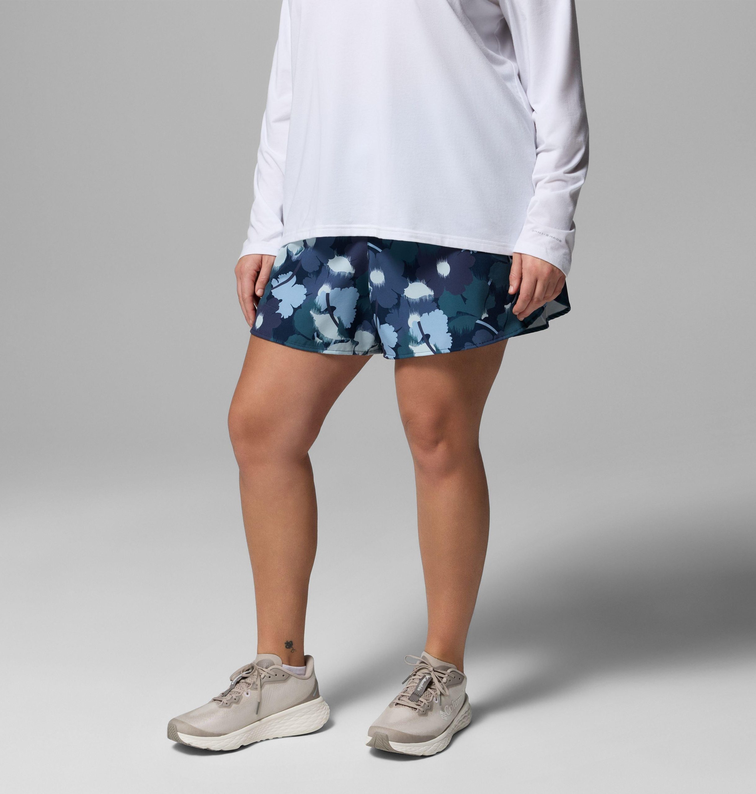 dames shorts met vital valley-print - plus size
