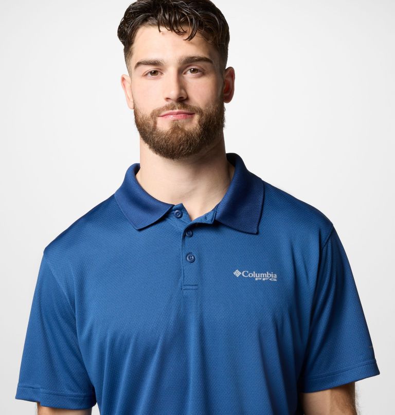 men pfg solar stream polo shirt