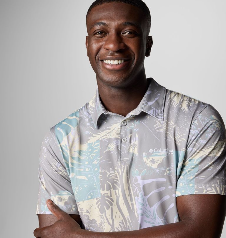 men pfg super slack tide ii stretch polo