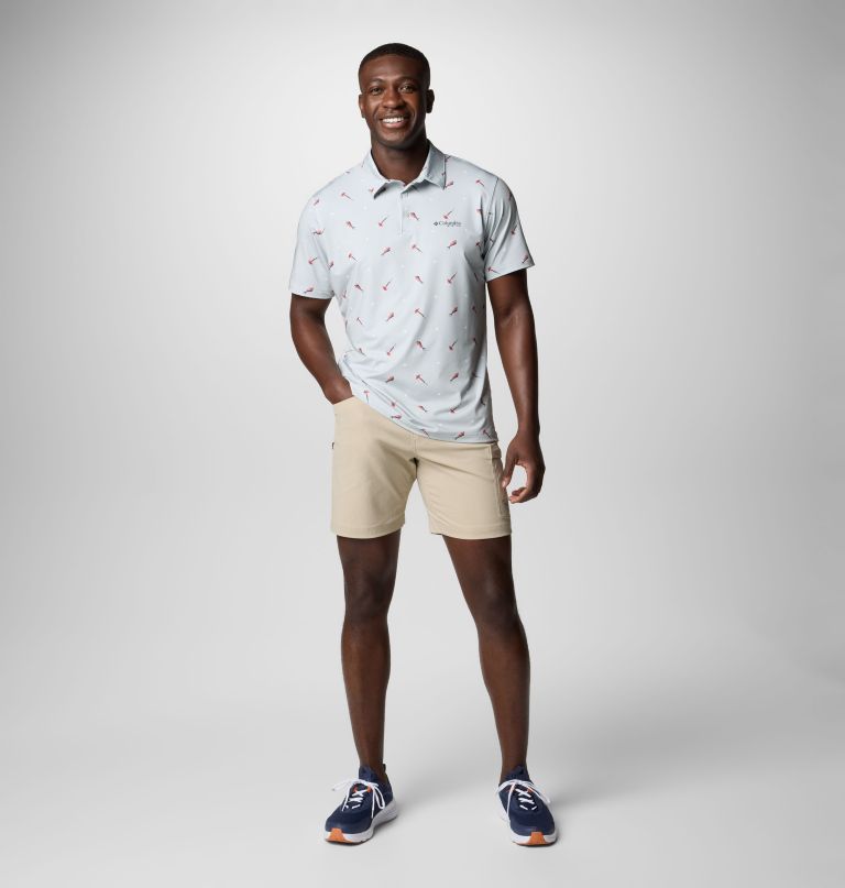 men pfg super slack tide ii stretch polo