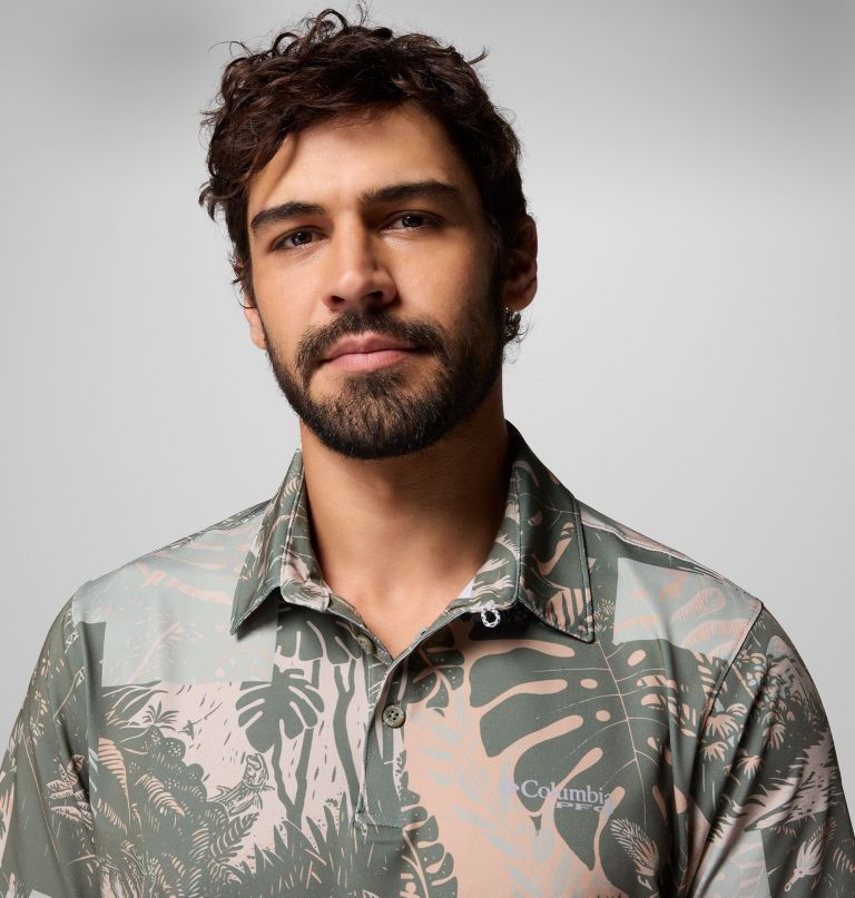 men pfg super slack tide ii stretch polo