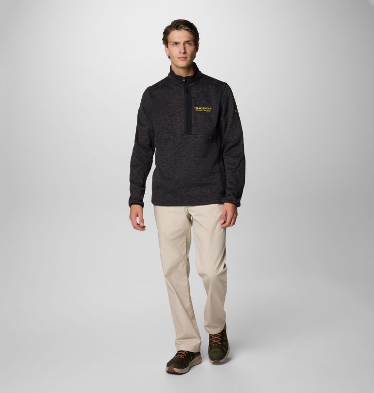 men collegiate sweater weather fleece half zip pullover - oregon