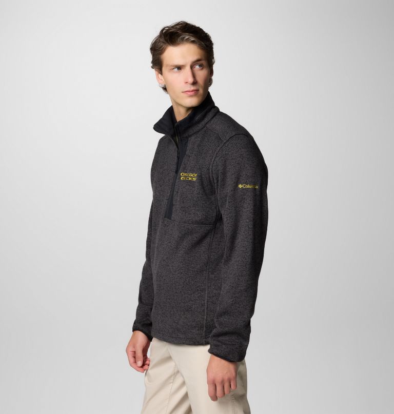 men collegiate sweater weather fleece half zip pullover - oregon