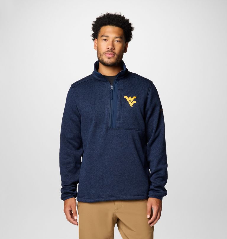 men collegiate sweater weather fleece half zip pullover - west virginia