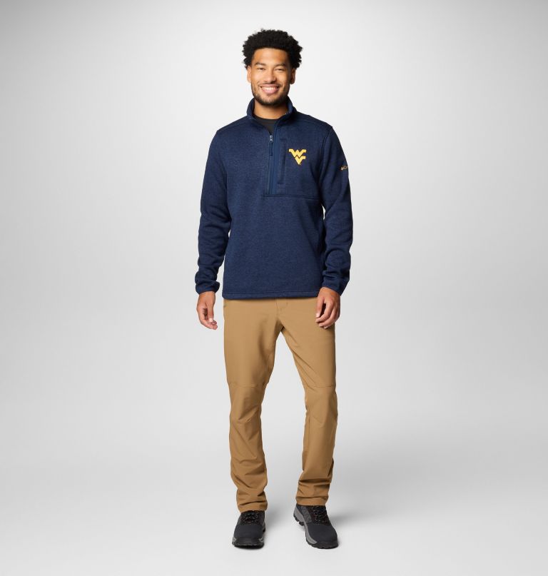men collegiate sweater weather fleece half zip pullover - west virginia