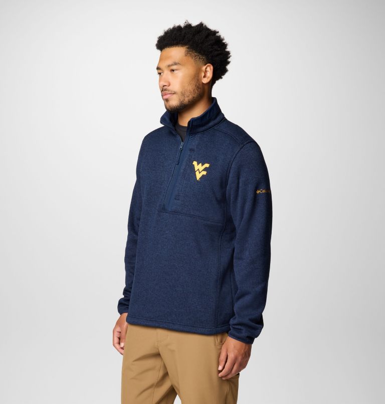 men collegiate sweater weather fleece half zip pullover - west virginia