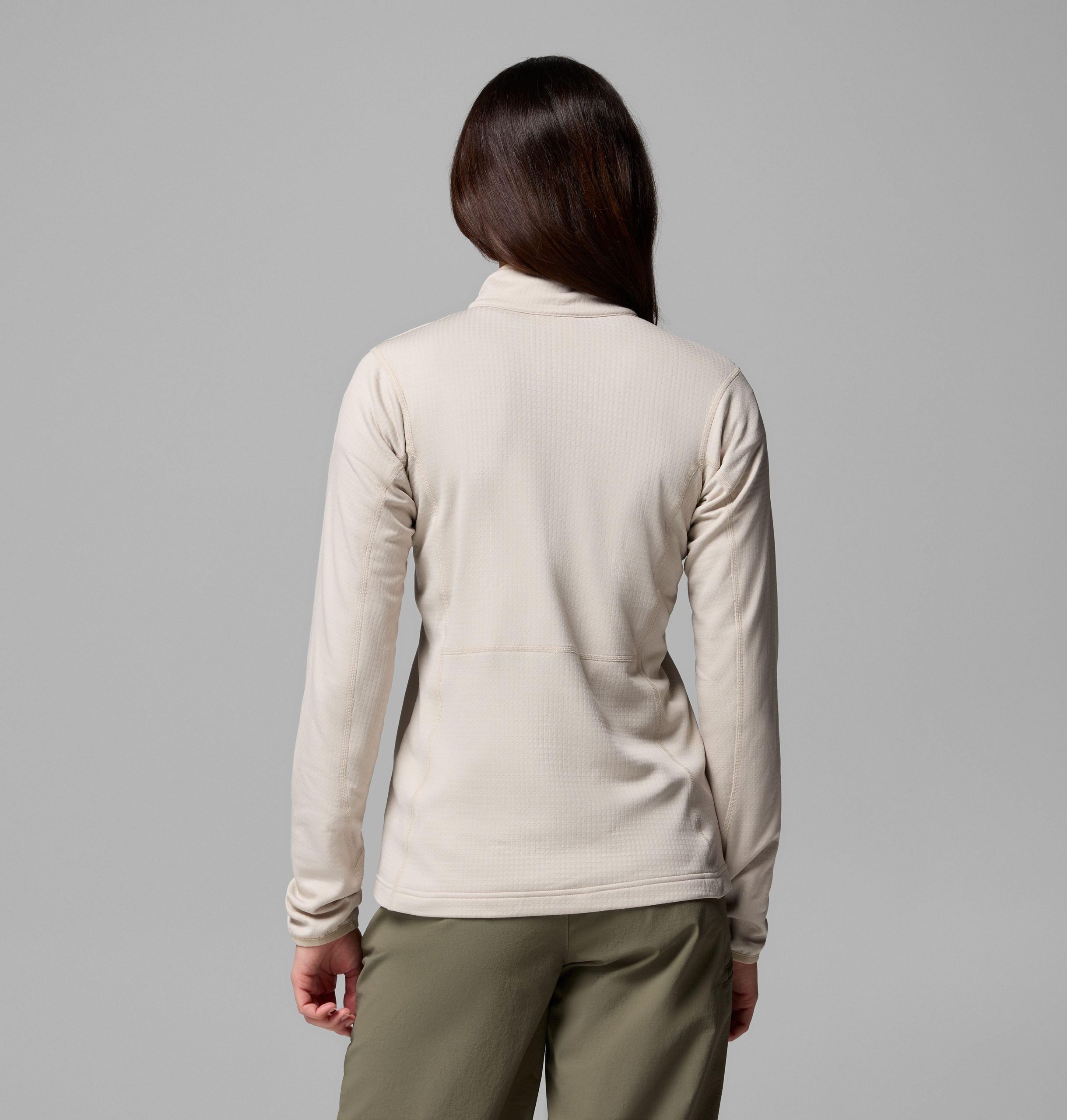 dames essential hike grid fleece half zip jacket