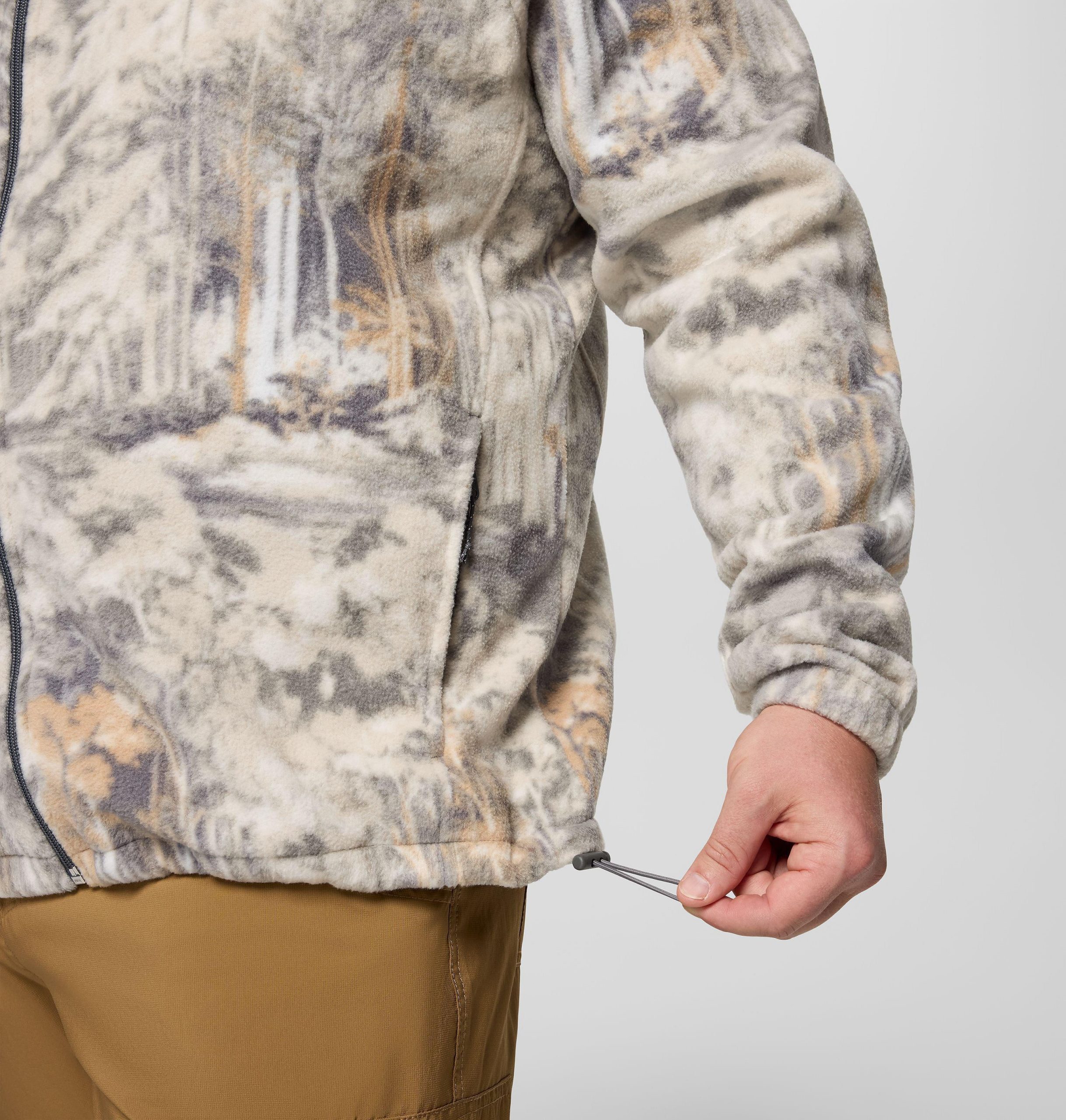heren steens mountain fleecejack met print - groot