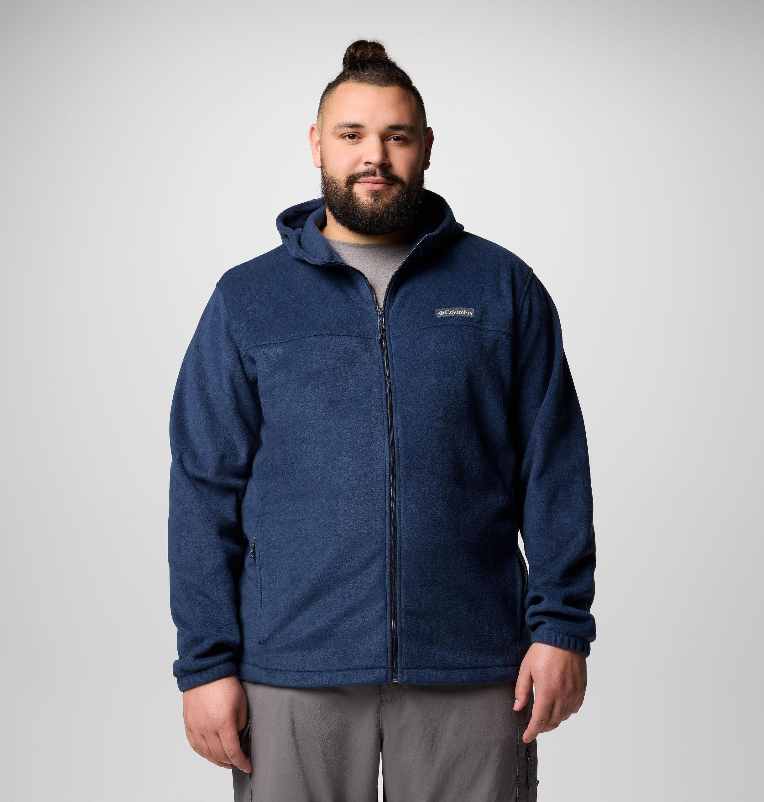 heren steens mountain fleece hoodie met volledige ritssluiting - groot