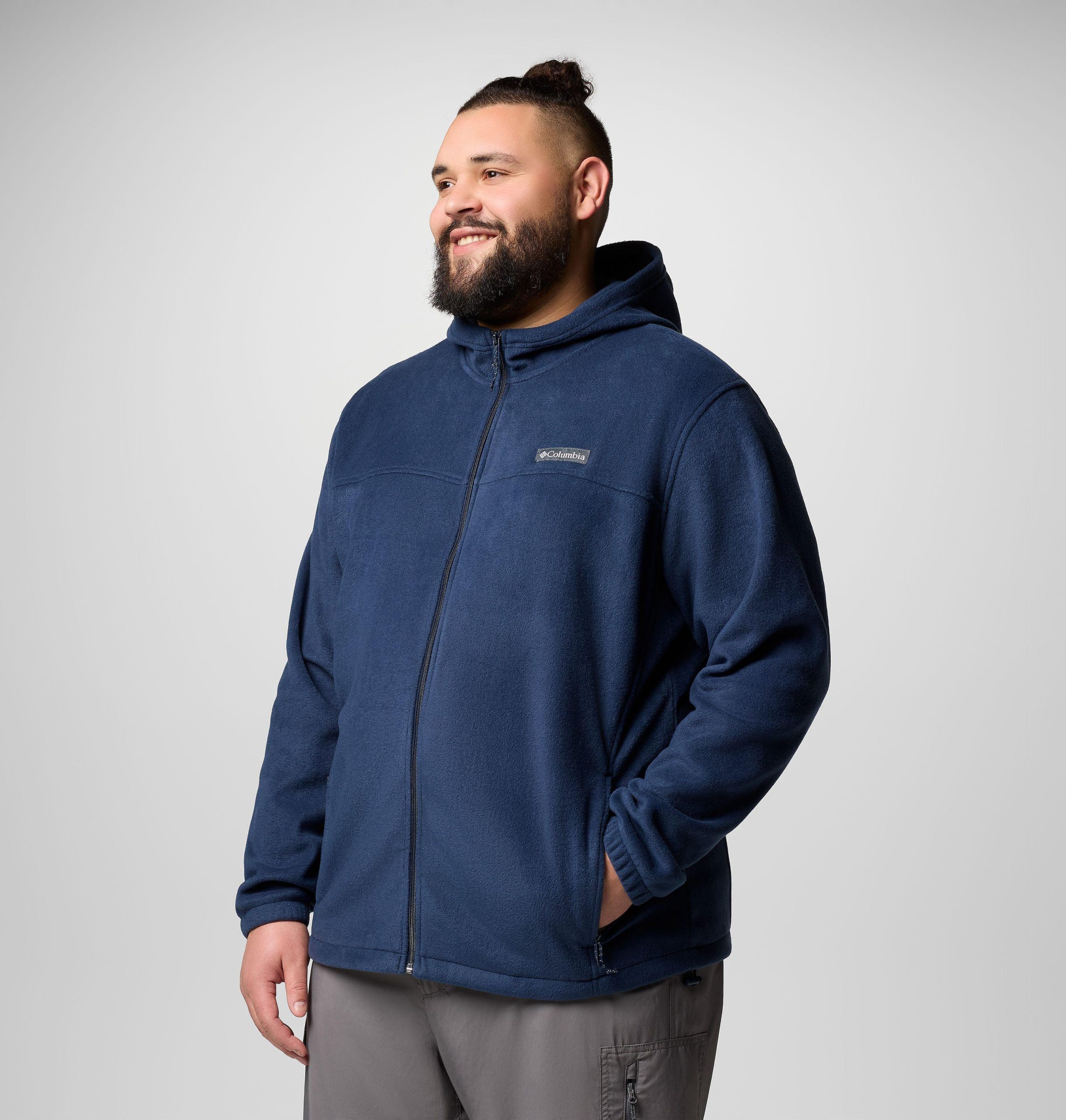 heren steens mountain fleece hoodie met volledige ritssluiting - groot