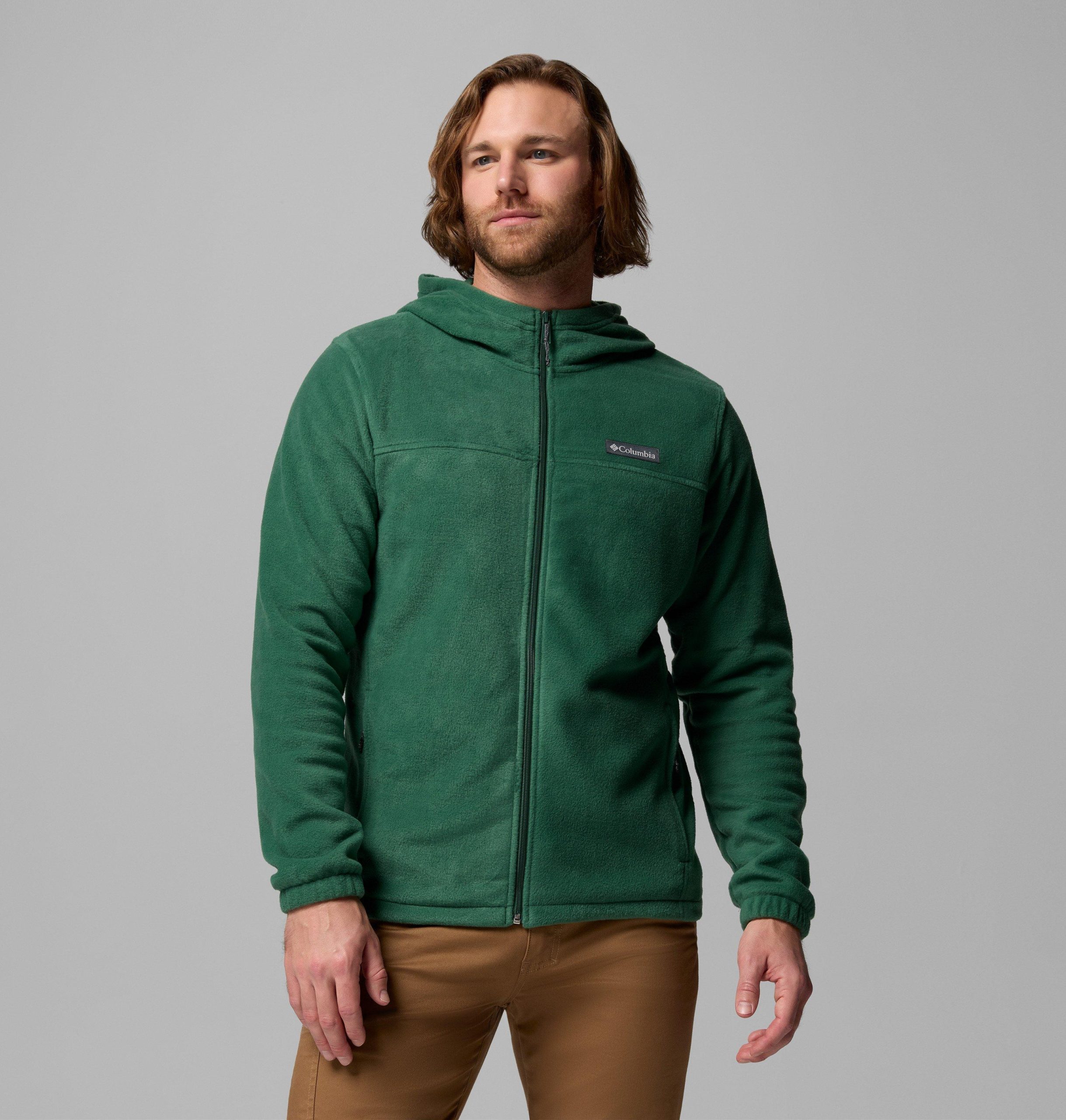 heren steens mountain fleece hoodie met volledige ritssluiting - lang
