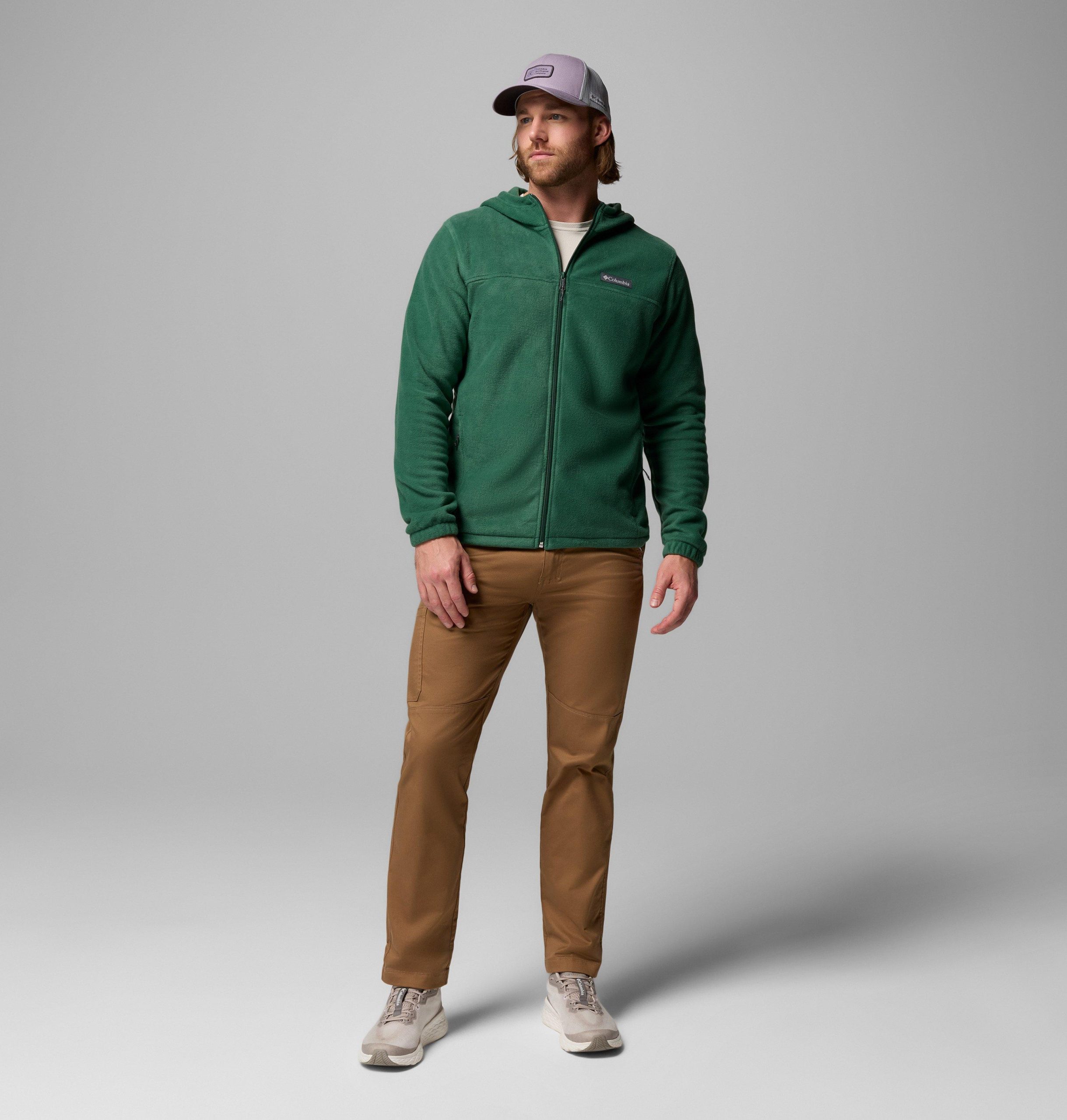heren steens mountain fleece hoodie met volledige ritssluiting - lang