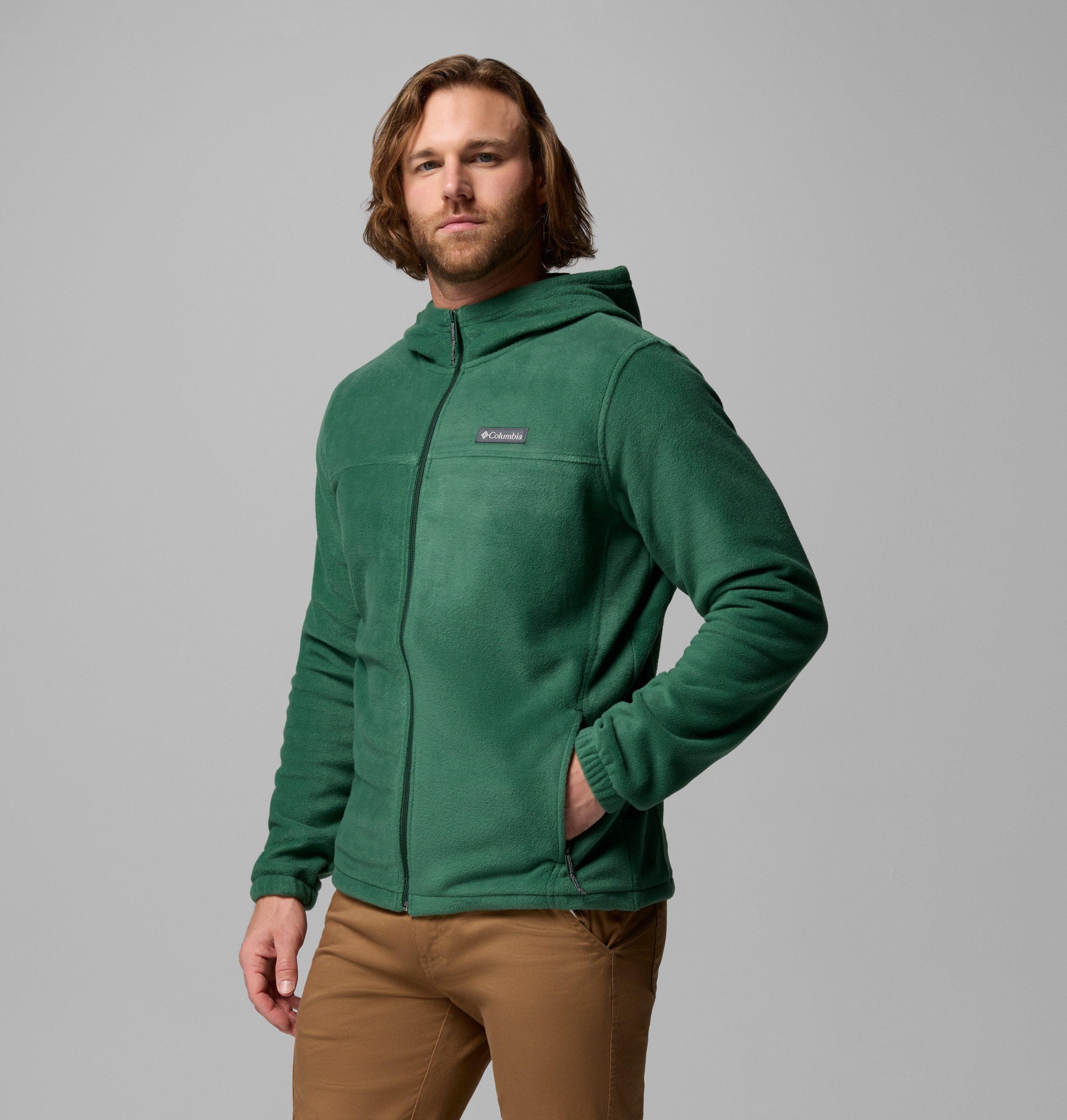 heren steens mountain fleece hoodie met volledige ritssluiting - lang