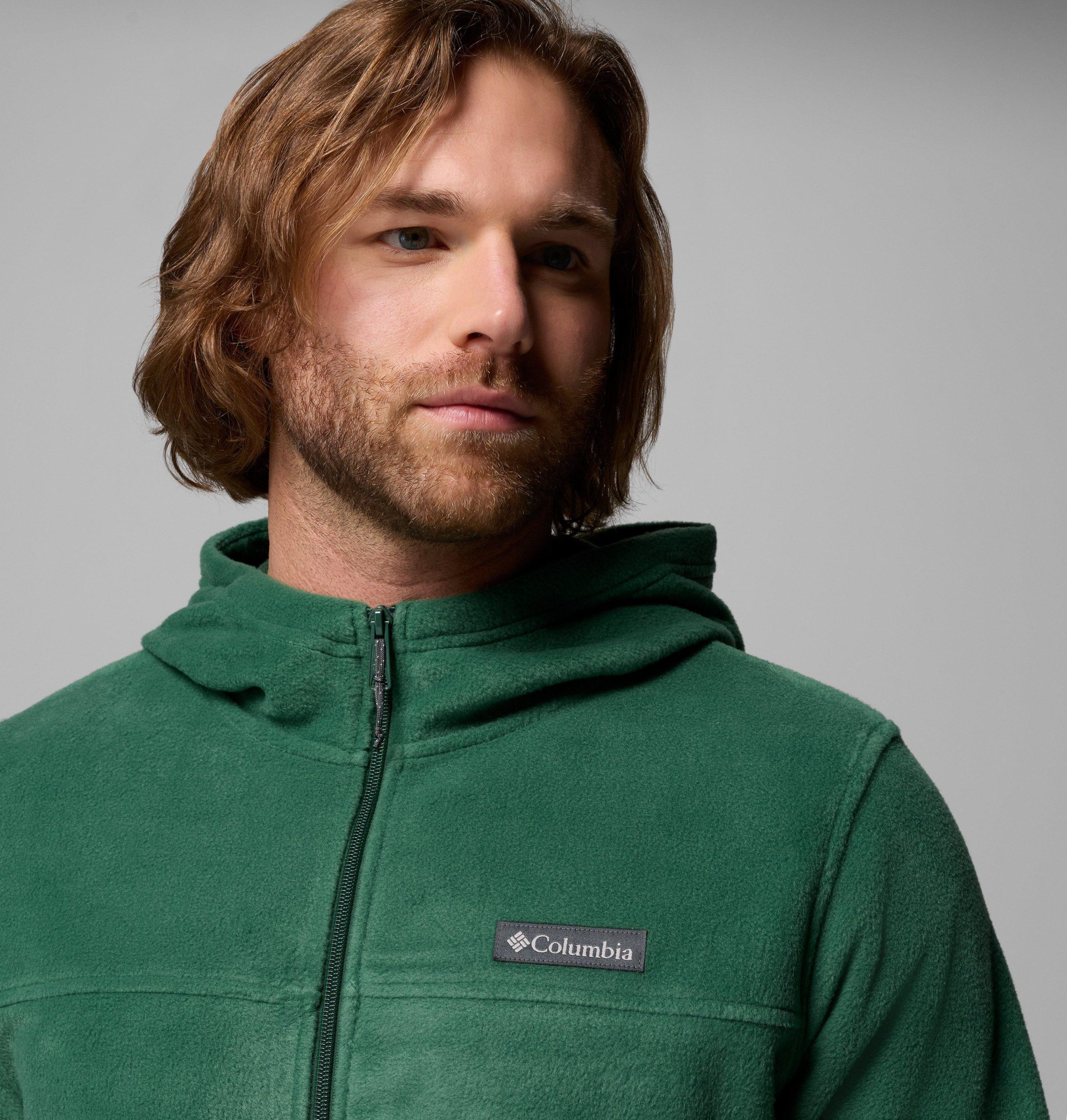 heren steens mountain fleece hoodie met volledige ritssluiting - lang