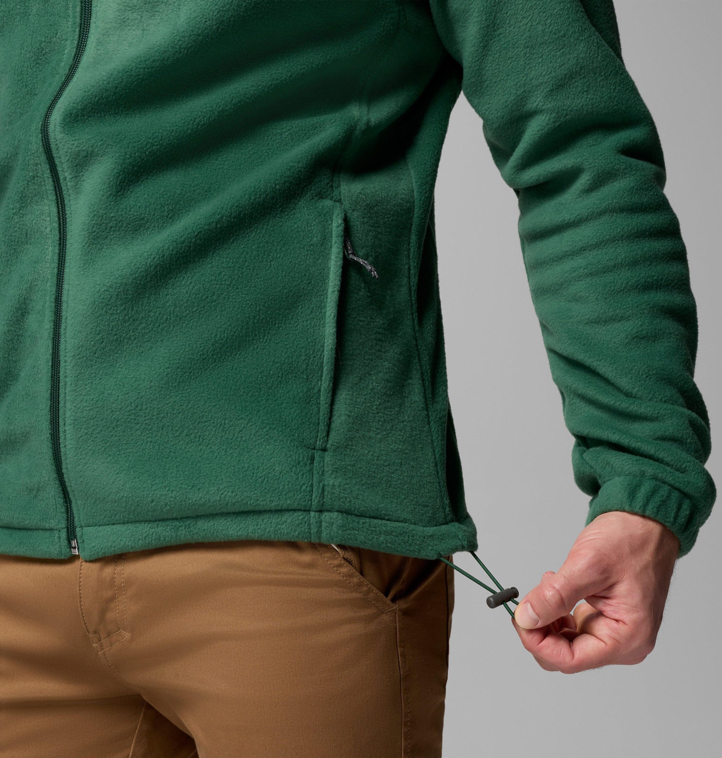 heren steens mountain fleece hoodie met volledige ritssluiting - lang