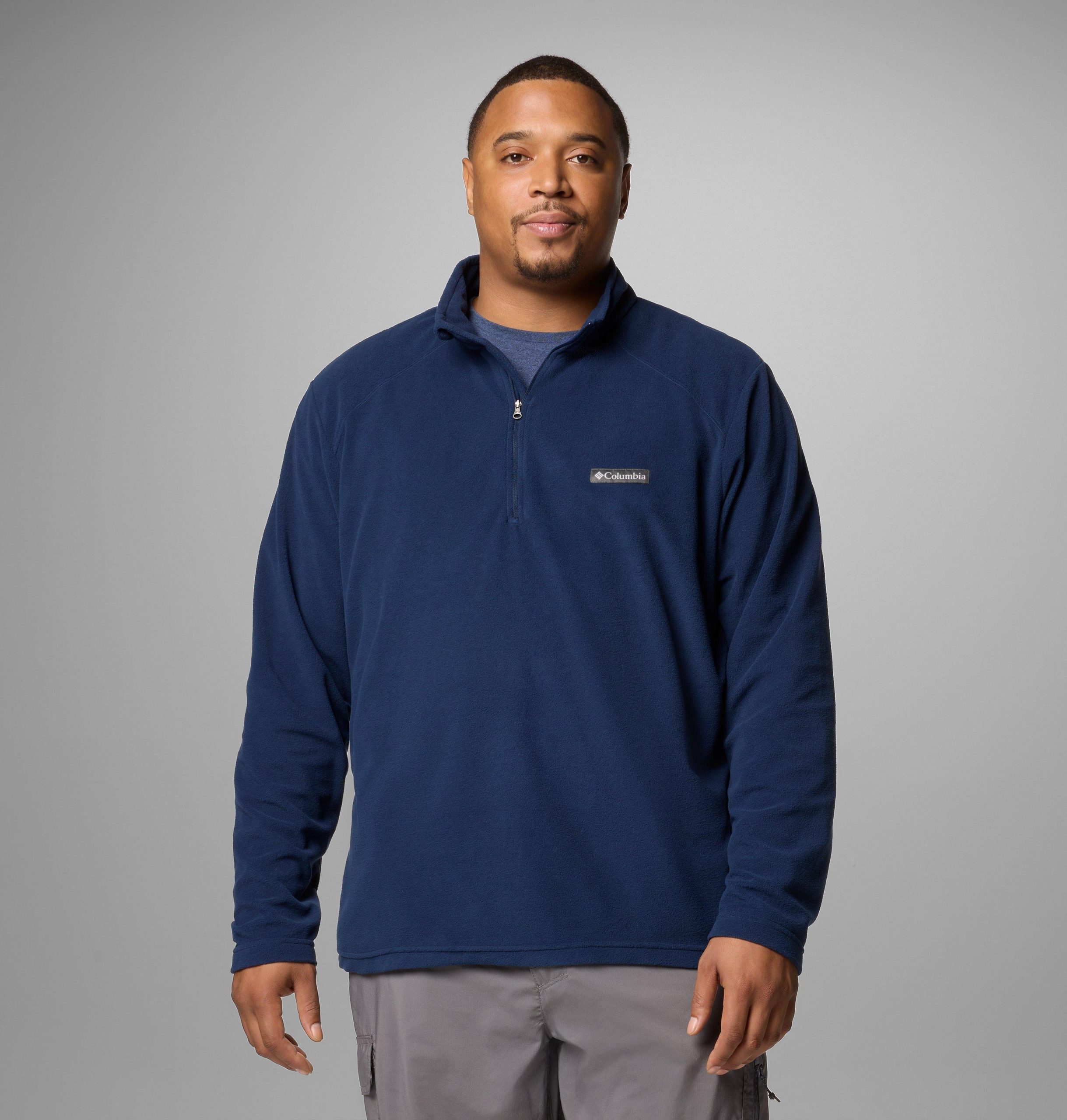 heren lake aloha fleece trui met halve rits - groot