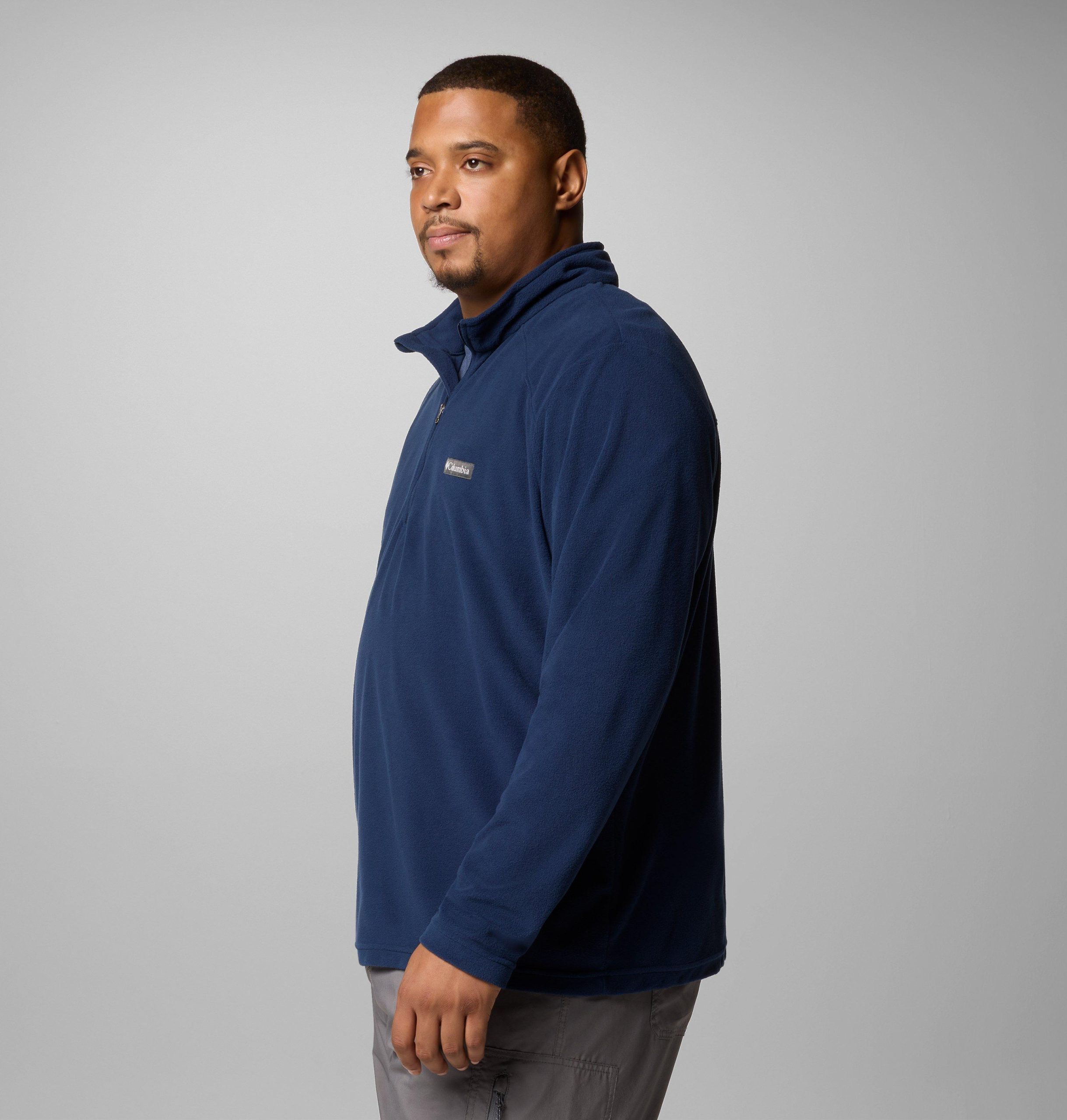 heren lake aloha fleece trui met halve rits - groot