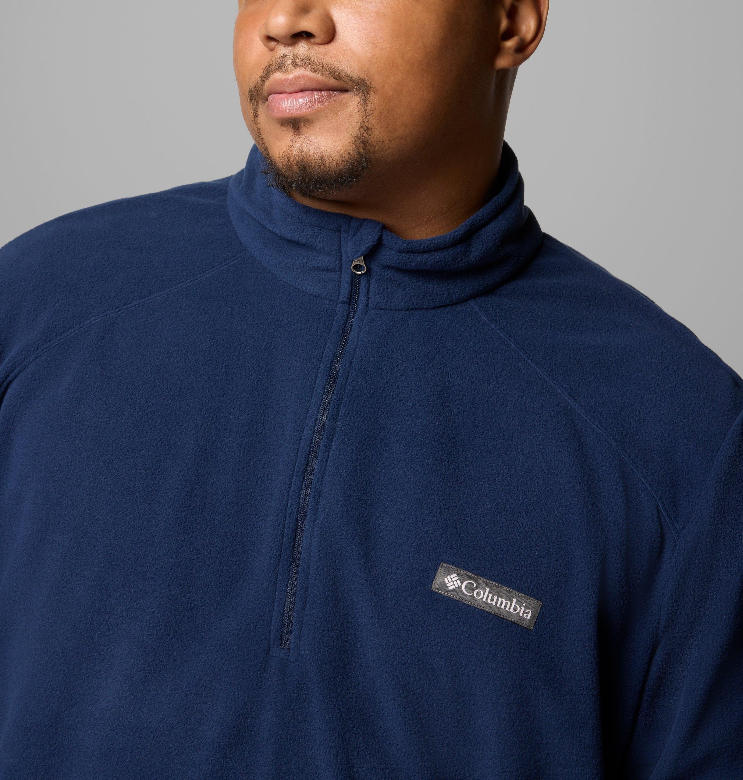 heren lake aloha fleece trui met halve rits - groot