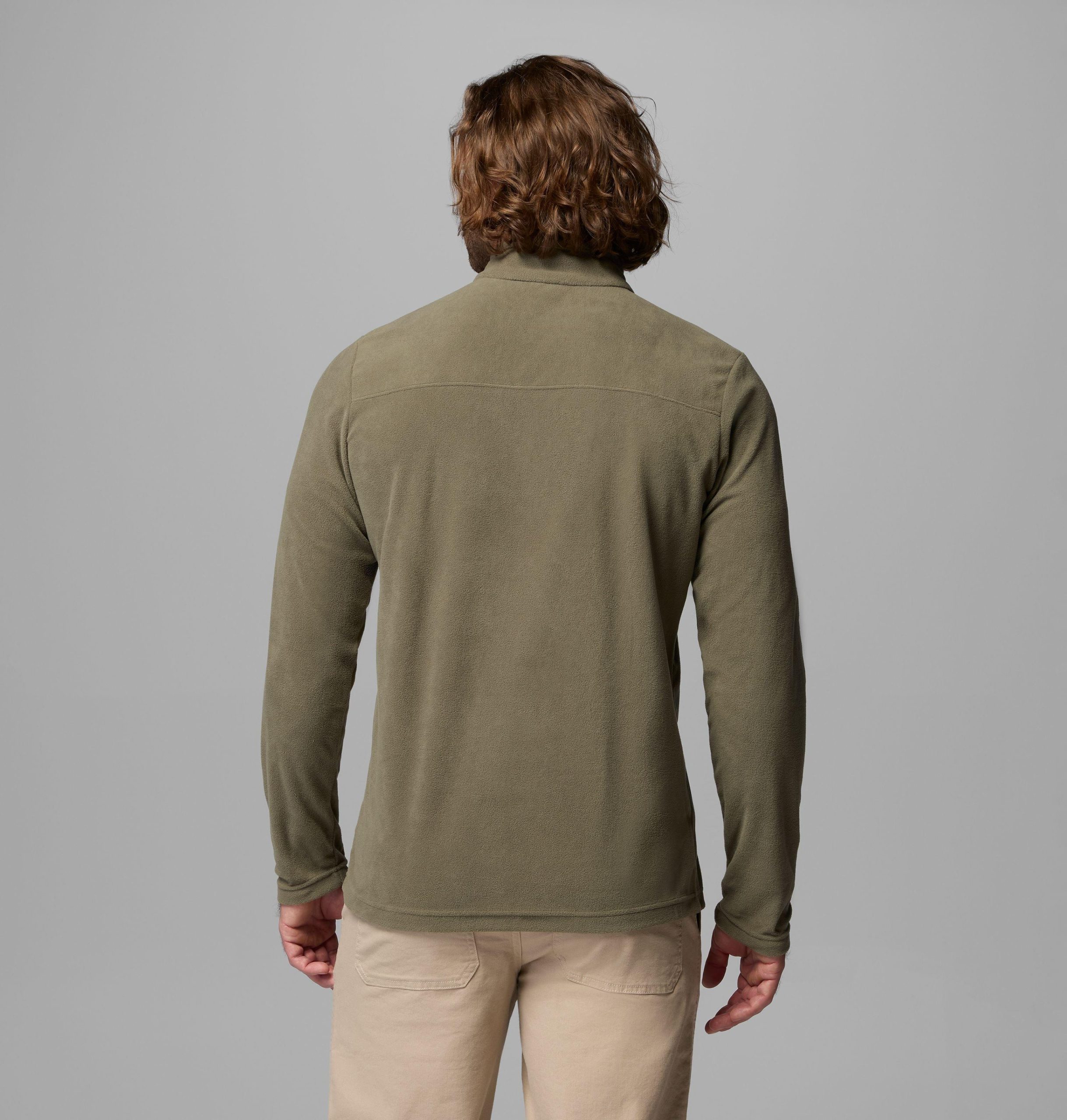 heren lake aloha fleece trui met halve rits - lang