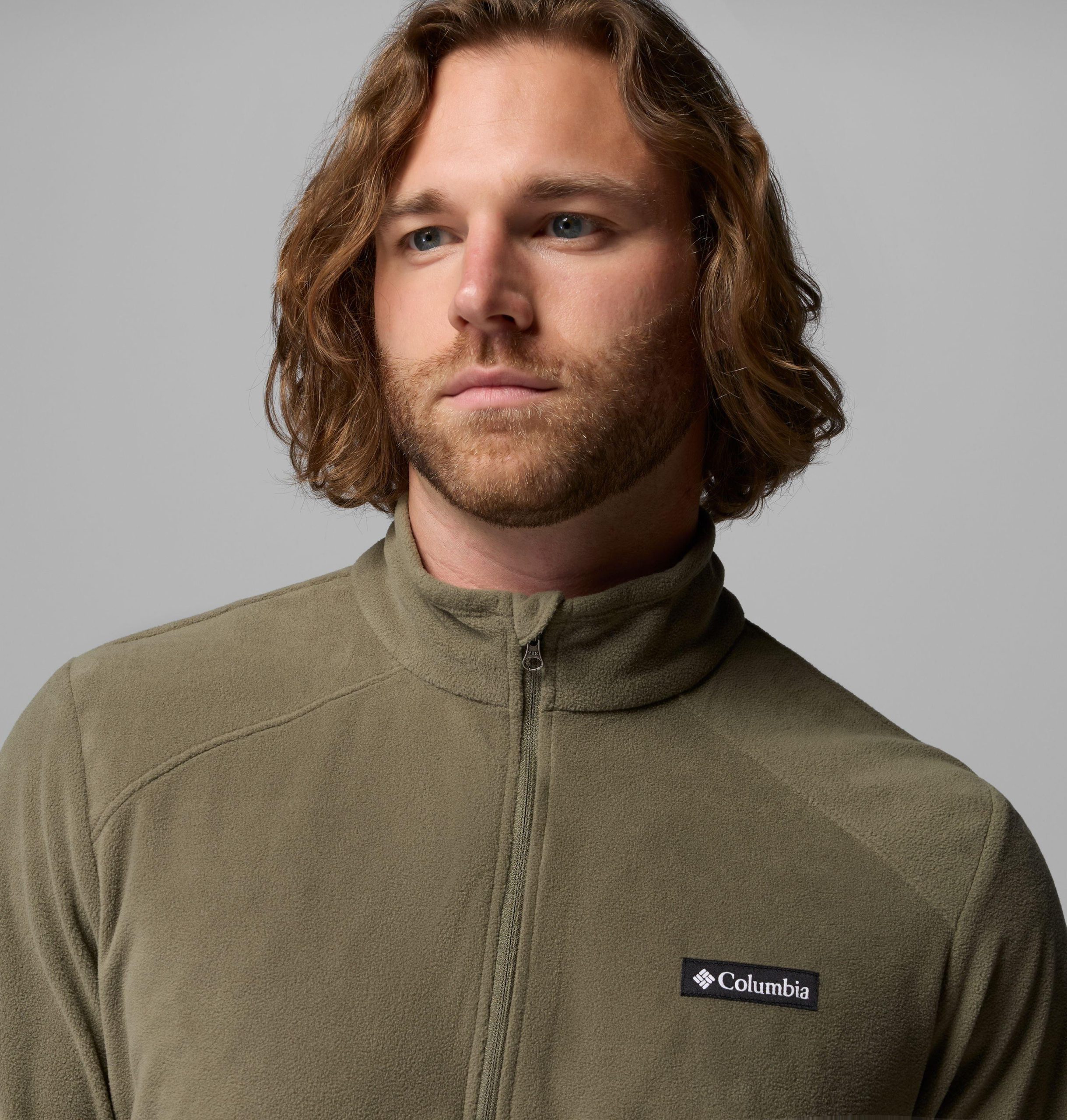heren lake aloha fleece trui met halve rits - lang