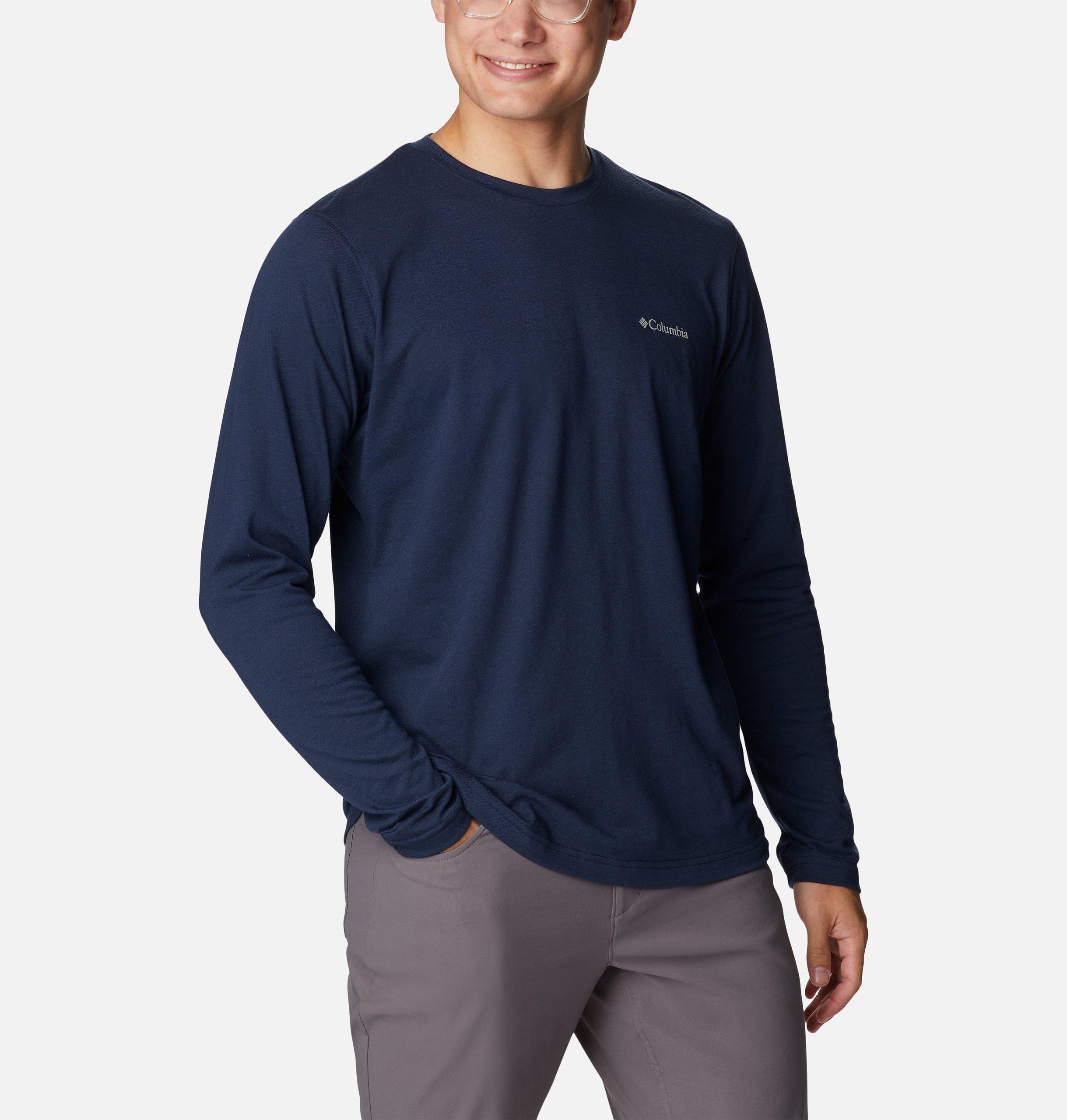 heren thistletown hills t-shirt met lange mouwen en ronde hals