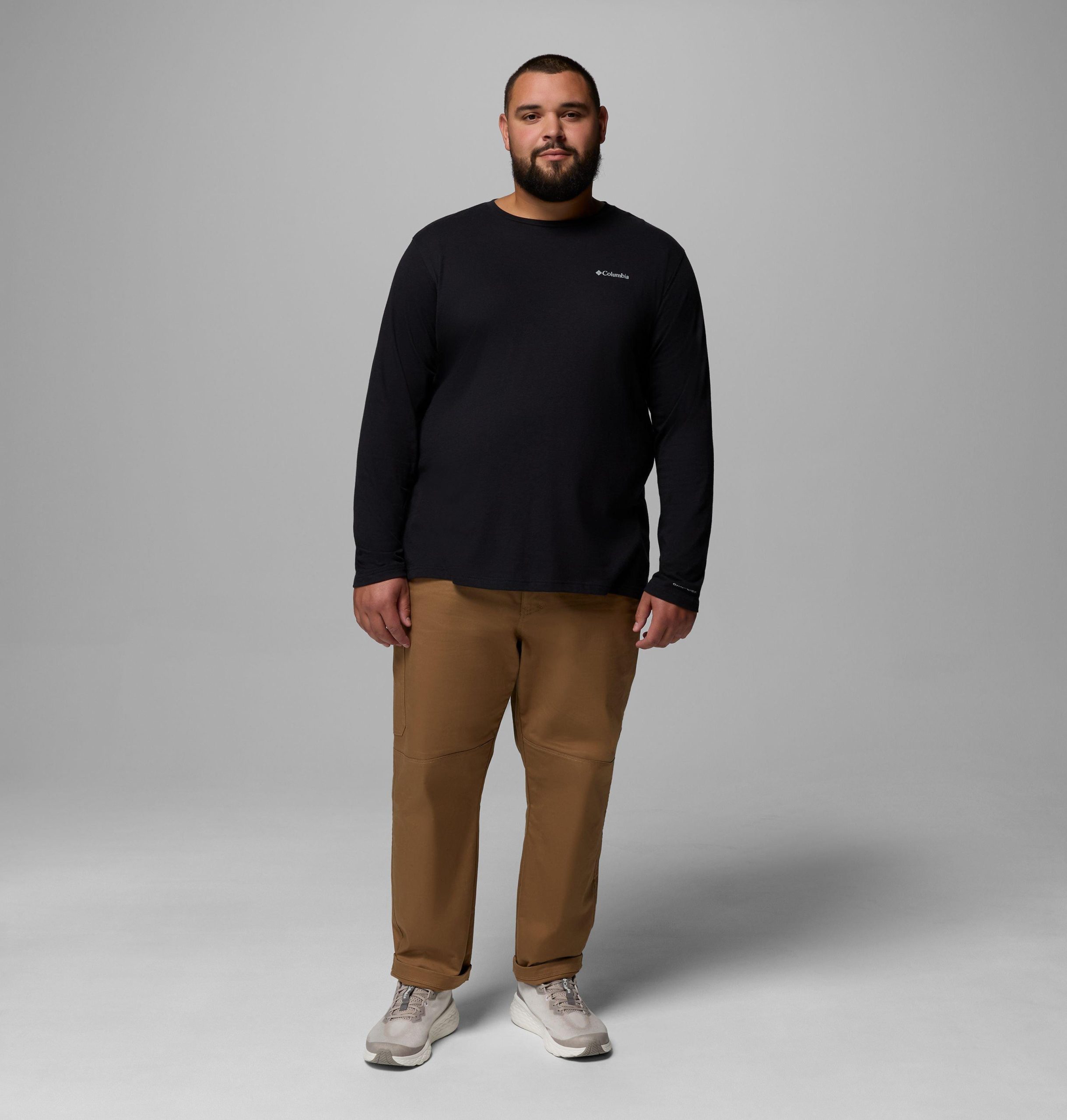 heren thistletown hills shirt met lange mouwen en ronde hals - grote maten