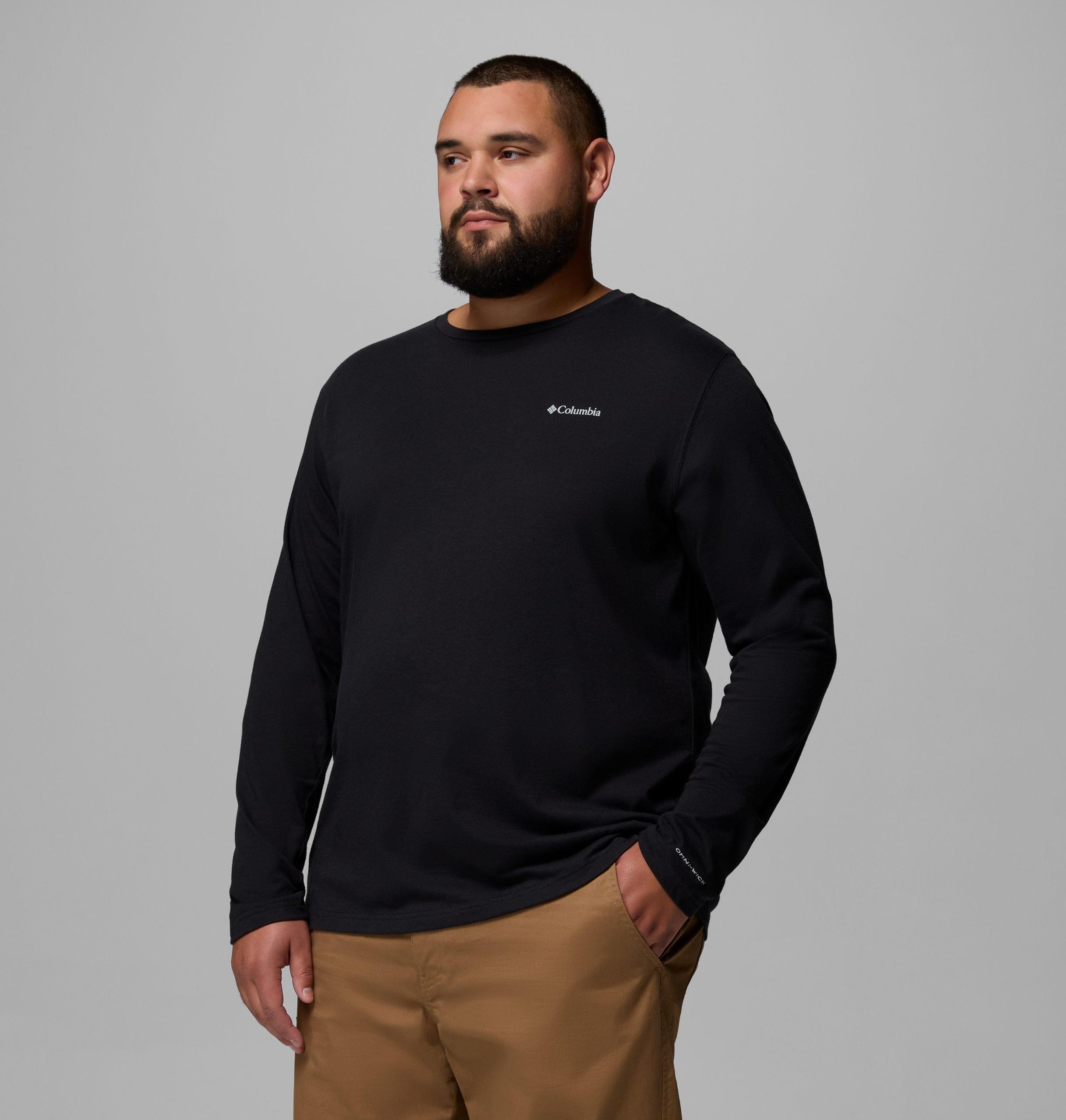 heren thistletown hills shirt met lange mouwen en ronde hals - grote maten