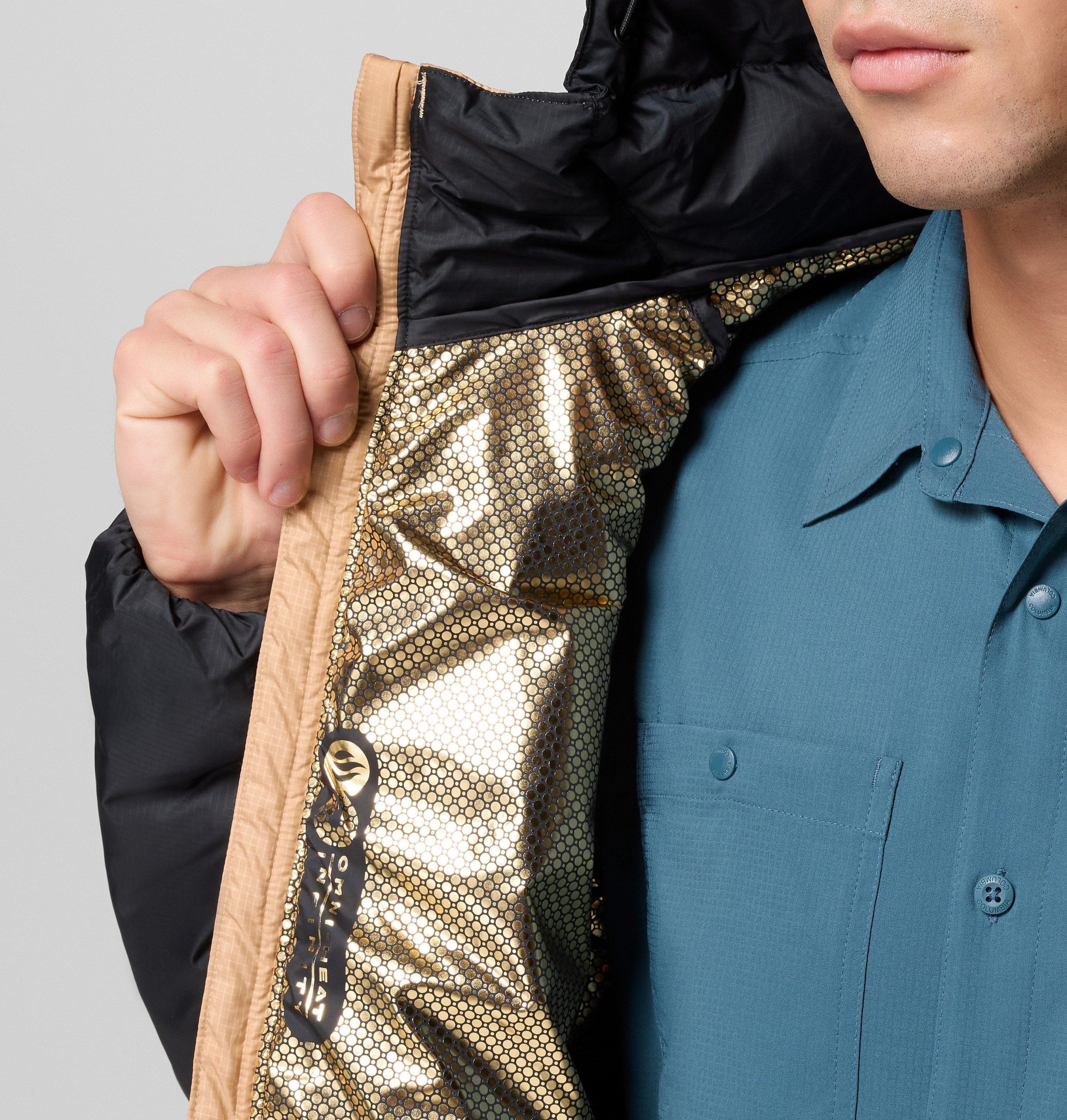 heren labyrinth loop ii hooded jacket - lang