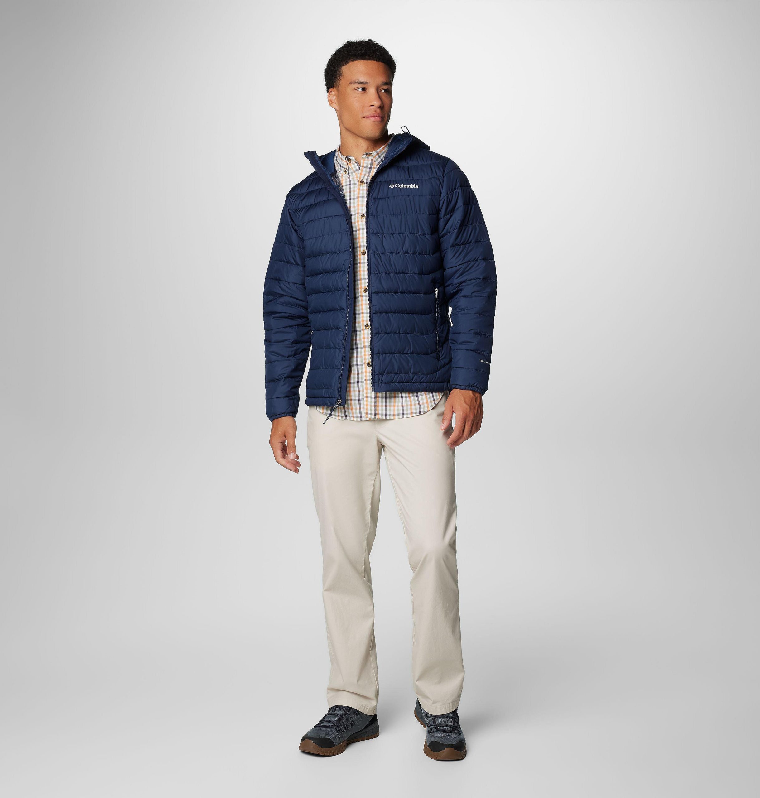 heren powder lite ii hooded jacket - lang